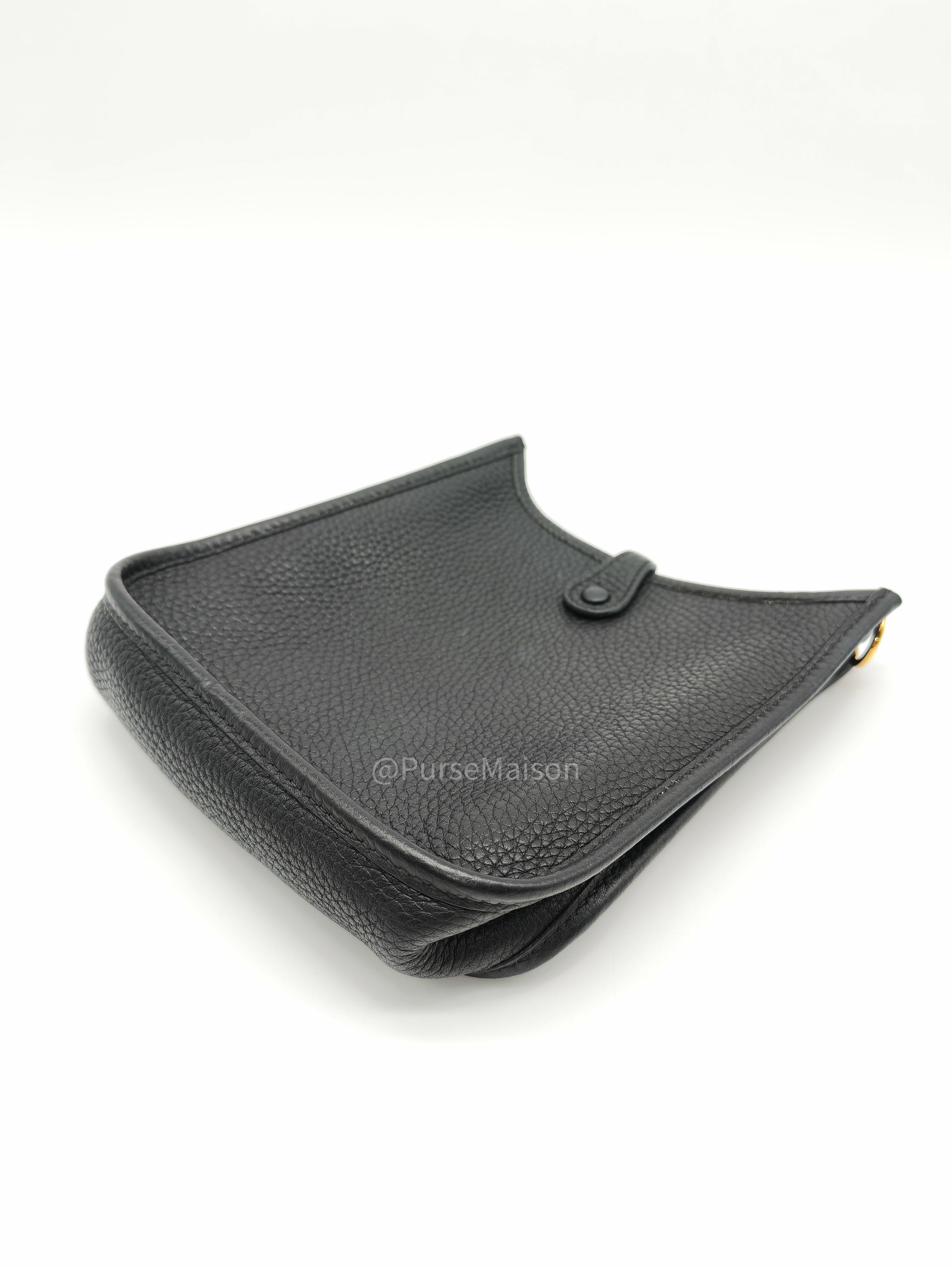 Hermes Evelyne 16 TPM Black in Clemence Leather and Gold Hardware Stamp Y(2020)