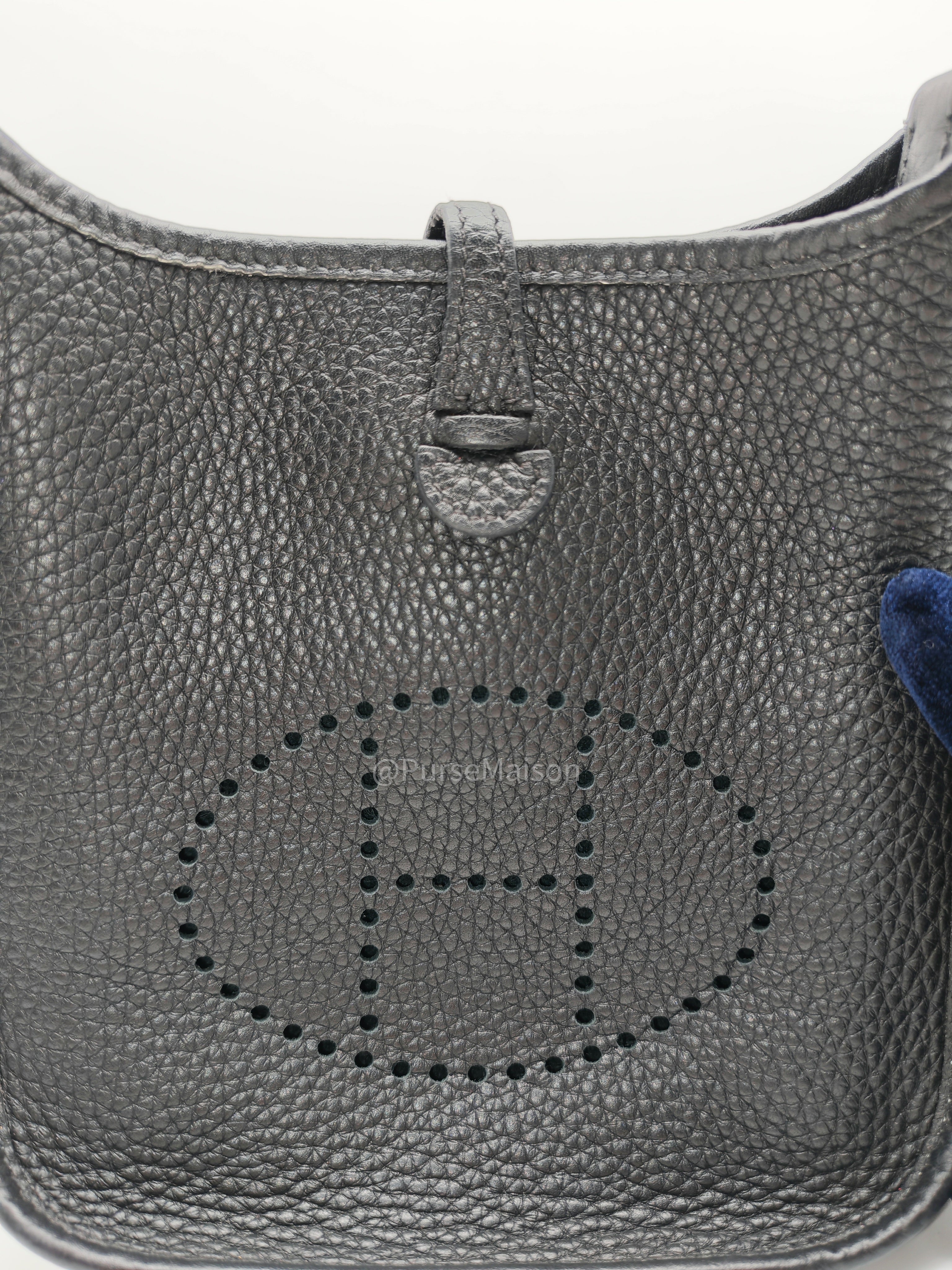 Hermes Evelyne 16 TPM Black in Clemence Leather and Gold Hardware Stamp Y(2020)