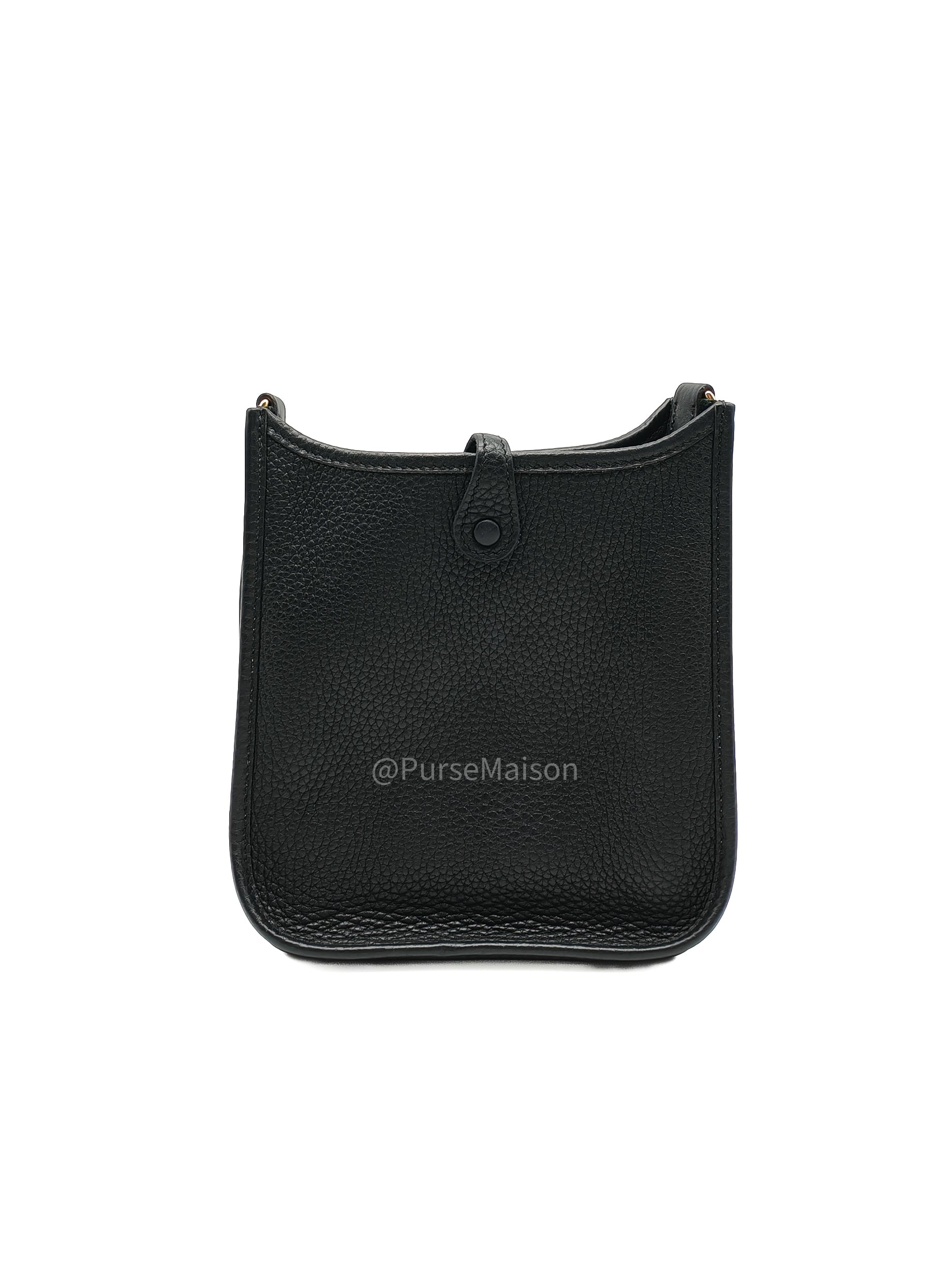 Hermes Evelyne 16 TPM Black in Clemence Leather and Gold Hardware Stamp Y(2020)