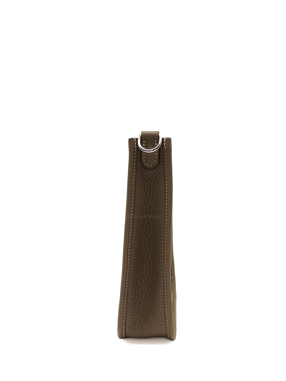 Hermes Evelyne TPM in Etoupe Taurillon Clemence Leather and Palladium Hardware Stamp G (2026)