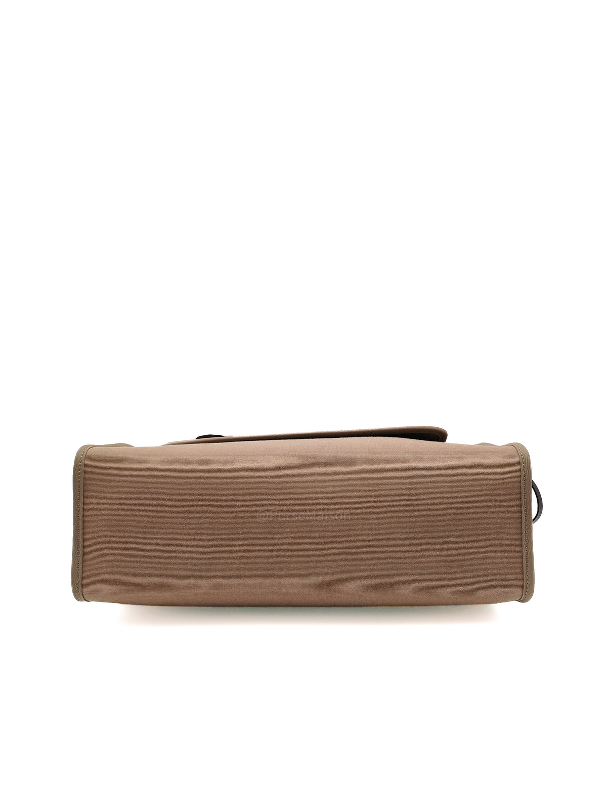 Hermes Herbag Zip 31 in Ebene Leather & Etoupe Canvas Palladium Hardware Stamp T(2015) | Purse Maison Luxury Bags Shop