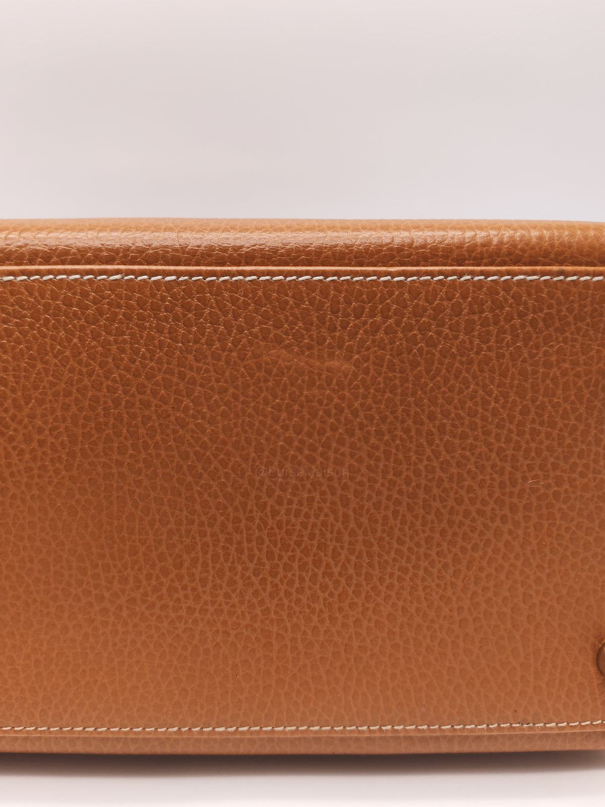 Hermes Kelly 35 in Gold Ardennes Leather Gold Hardware Stamp X Circle (1994)