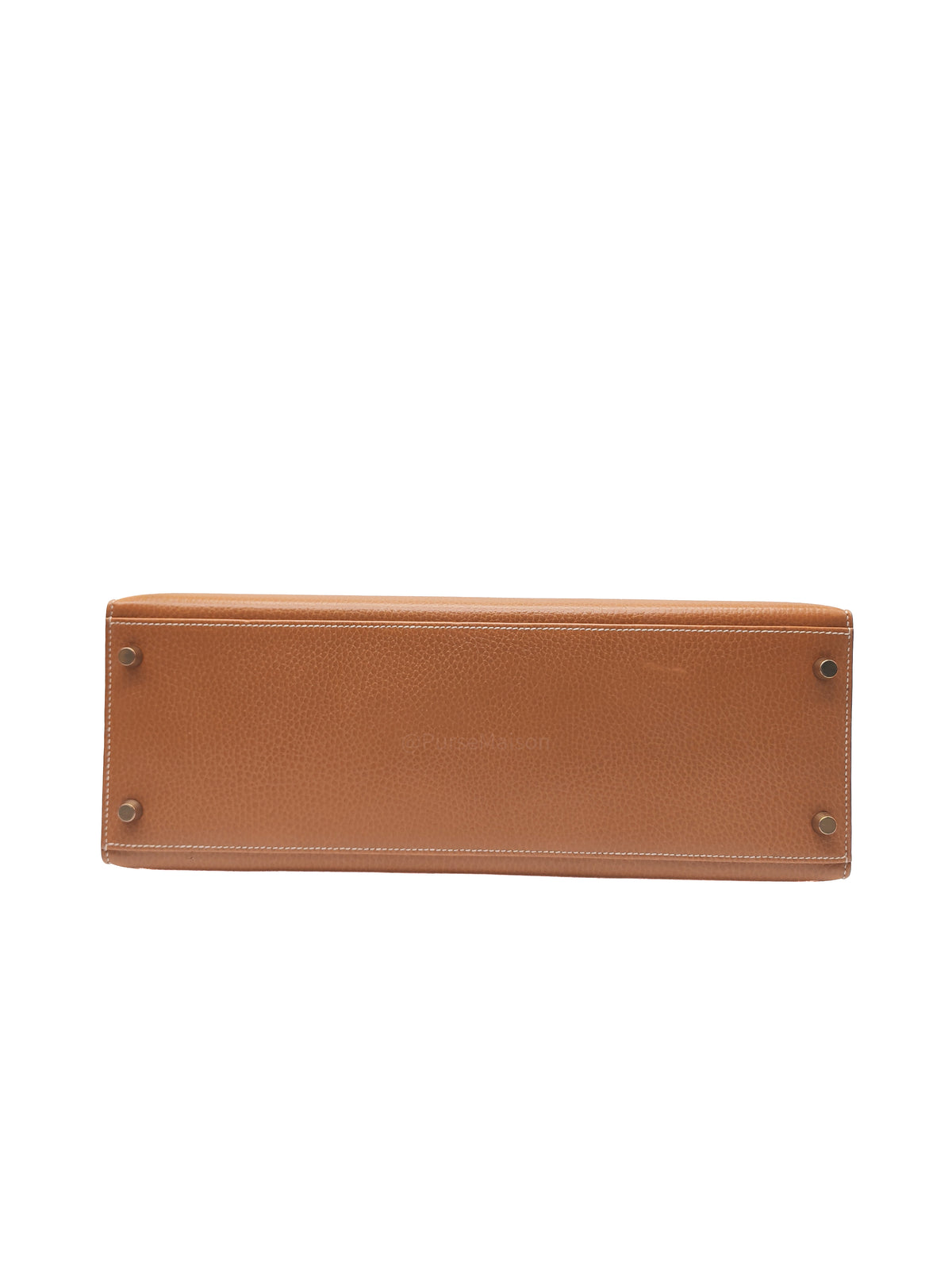 Hermes Kelly 35 in Gold Ardennes Leather Gold Hardware Stamp X Circle (1994)