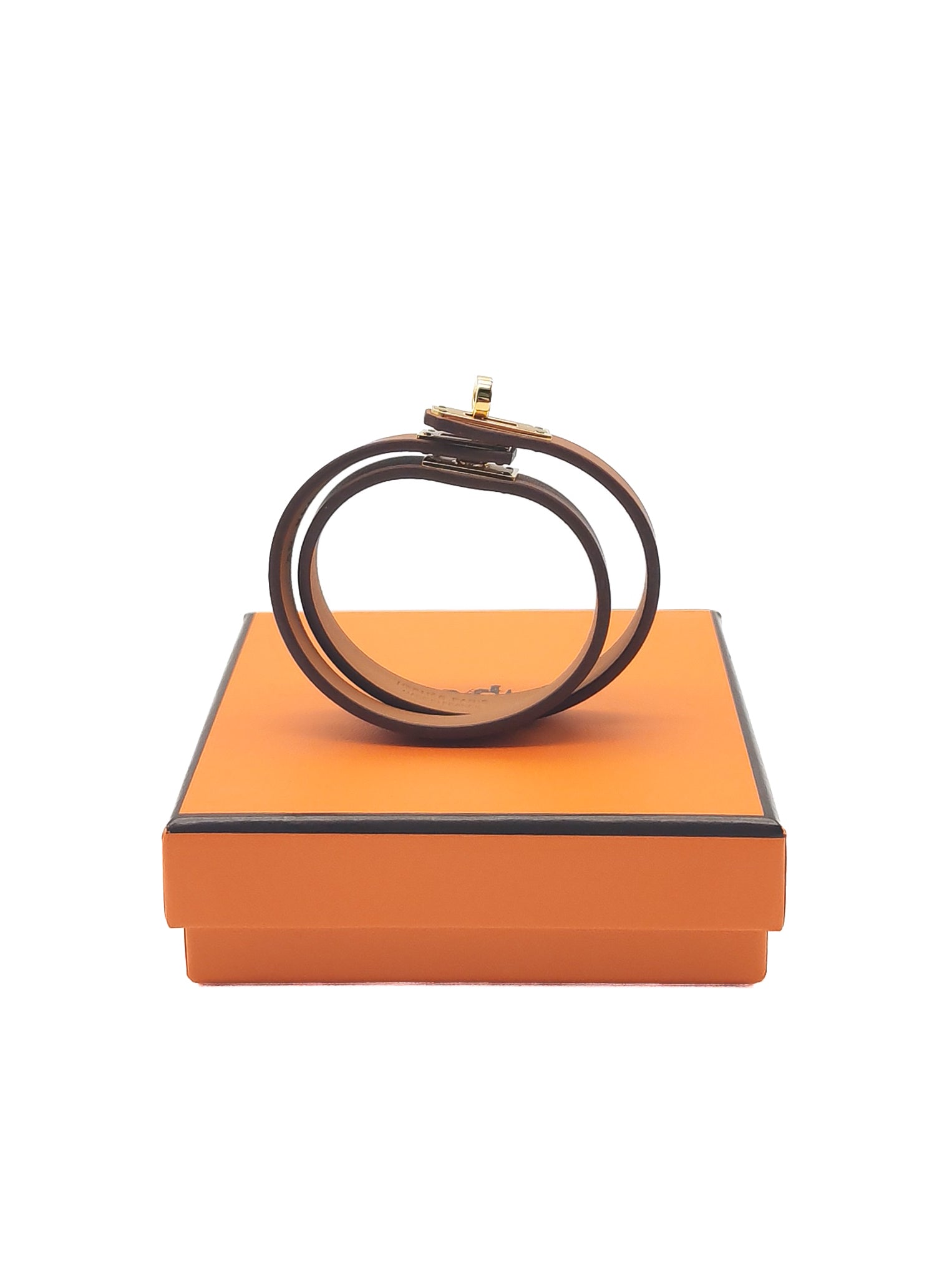 Hermes Kelly Double Tour Bracelet in Gold Swift Leather Gold Hardware Stamp K(2025)