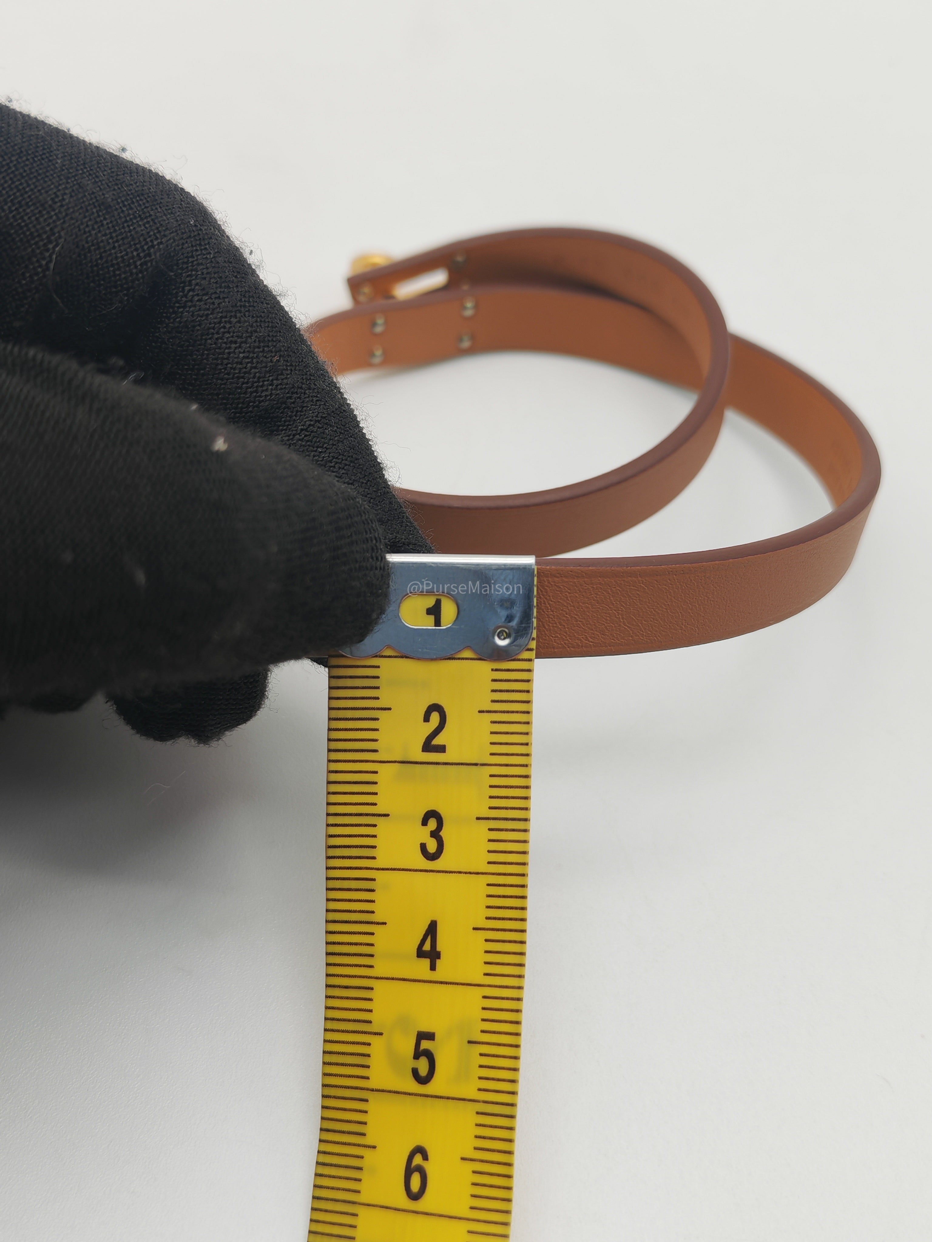 Hermes Kelly Double Tour Bracelet in Gold Swift Leather Gold Hardware Stamp K(2025)