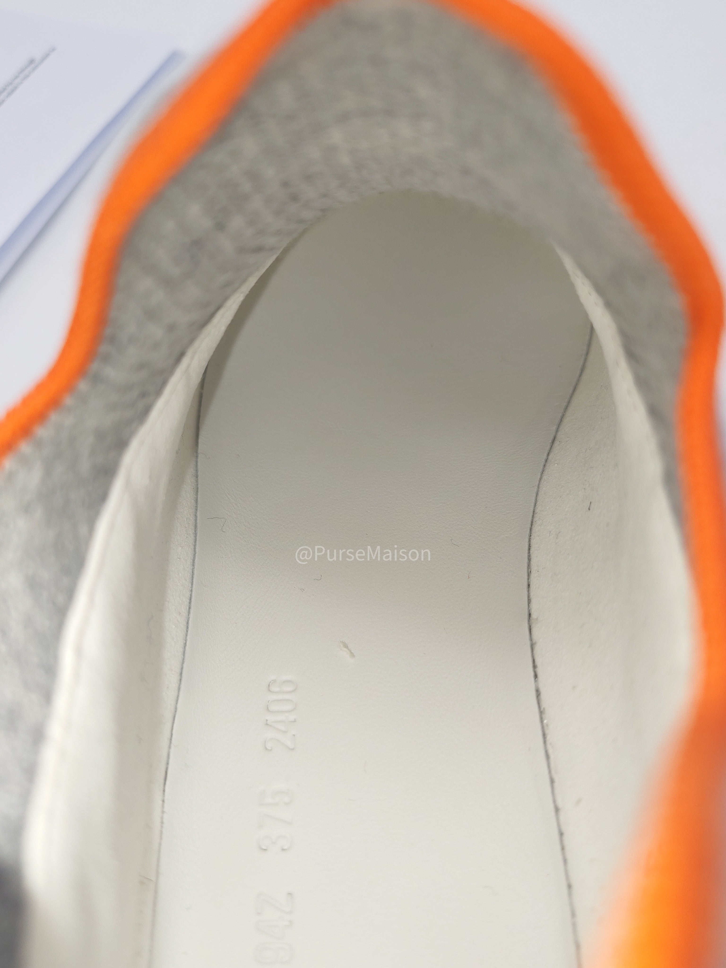 Hermès Flex Slip-On Sneakers in Gris Silex Fabric Low Top Size 37.5 EU (23.7 cm)