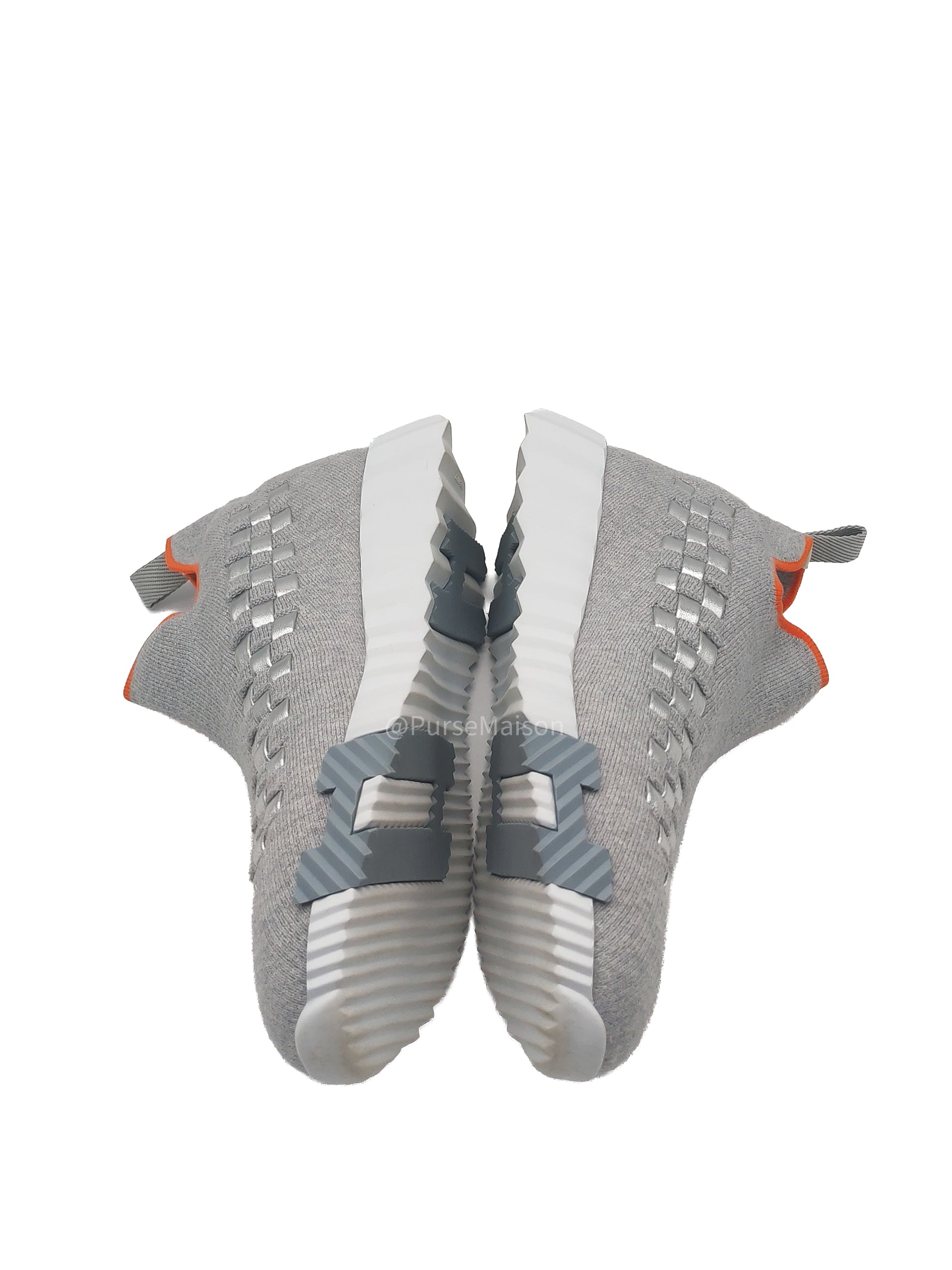 Hermès Flex Slip-On Sneakers in Gris Silex Fabric Low Top Size 37.5 EU (23.7 cm)