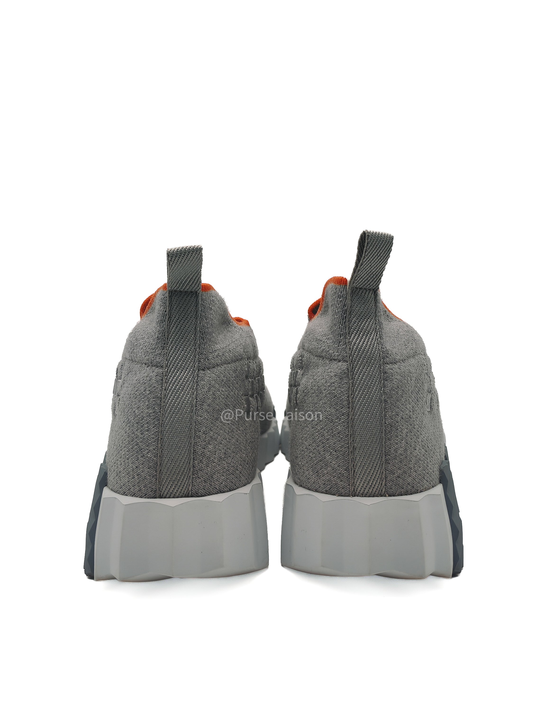 Hermès Flex Slip-On Sneakers in Gris Silex Fabric Low Top Size 37.5 EU (23.7 cm)