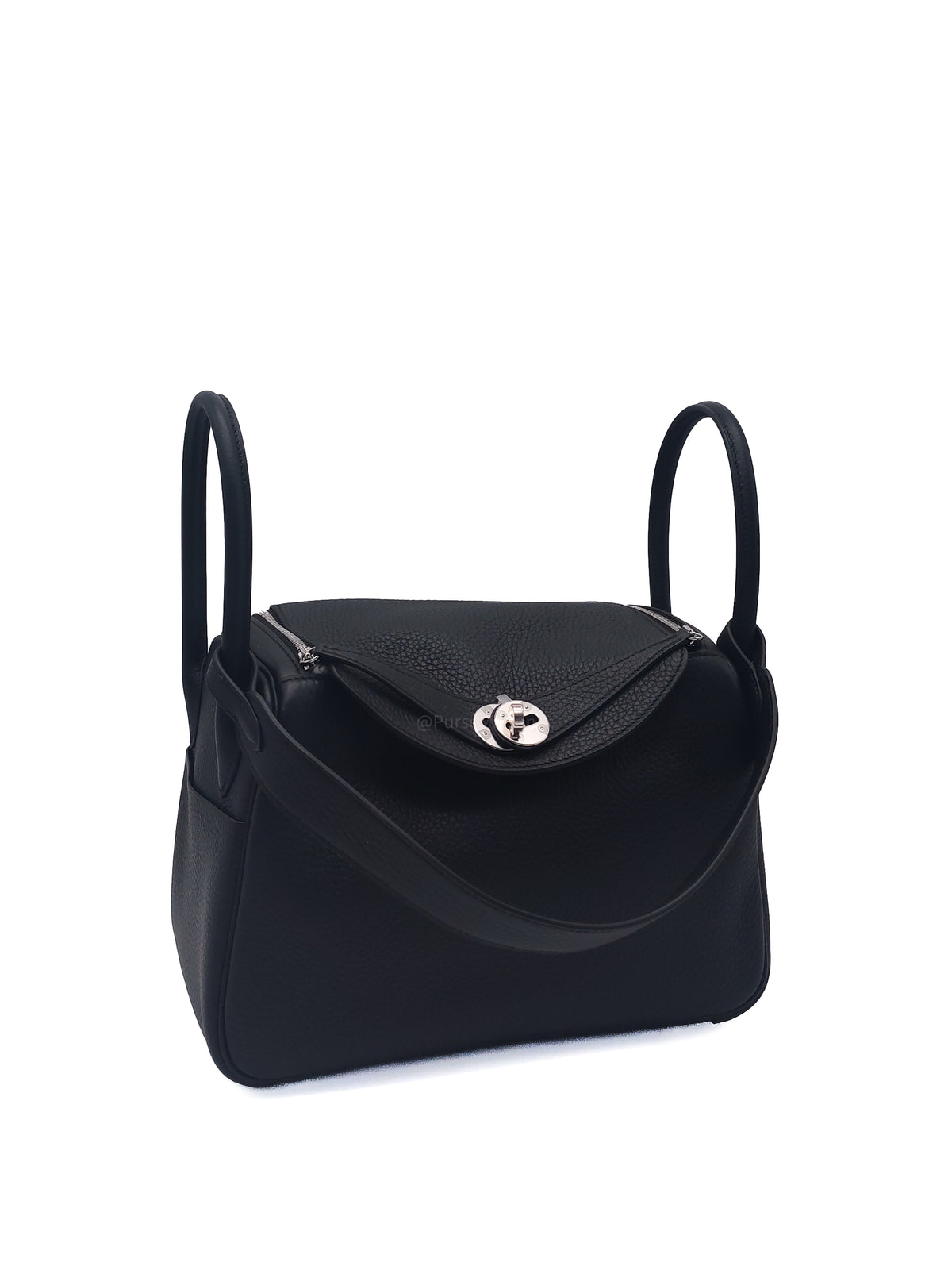 Hermes Lindy 26 in Noir Clemence Leather Palladium Hardware Stamp G (2026)
