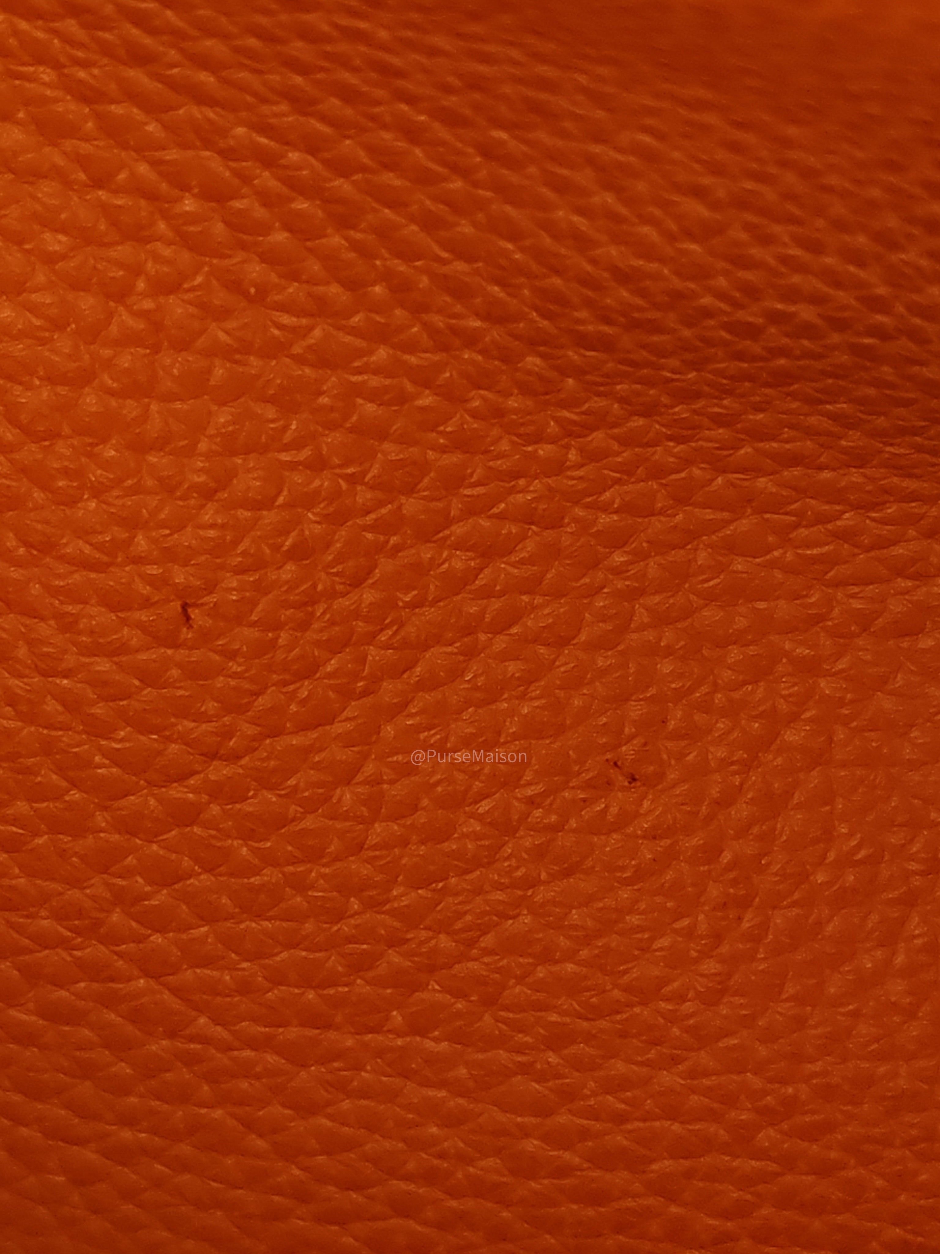 Hermes Lindy 30 in Orange Clemence Leather Palladium Hardware Stamp O Square(2011)