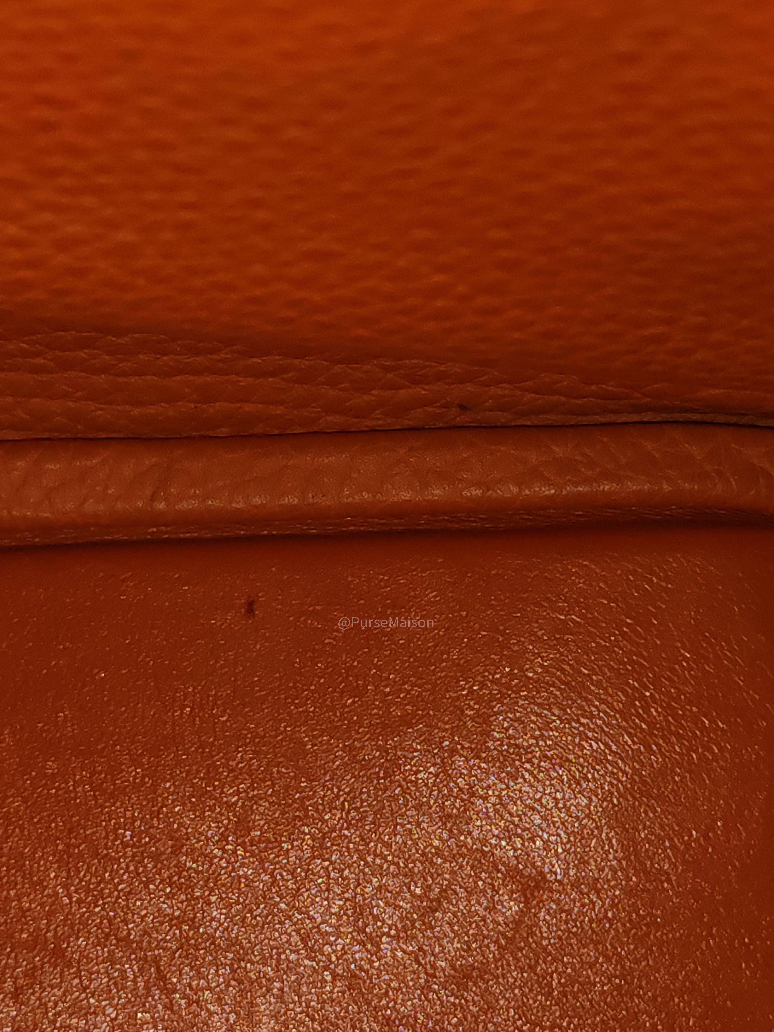 Hermes Lindy 30 in Orange Clemence Leather Palladium Hardware Stamp O Square(2011)