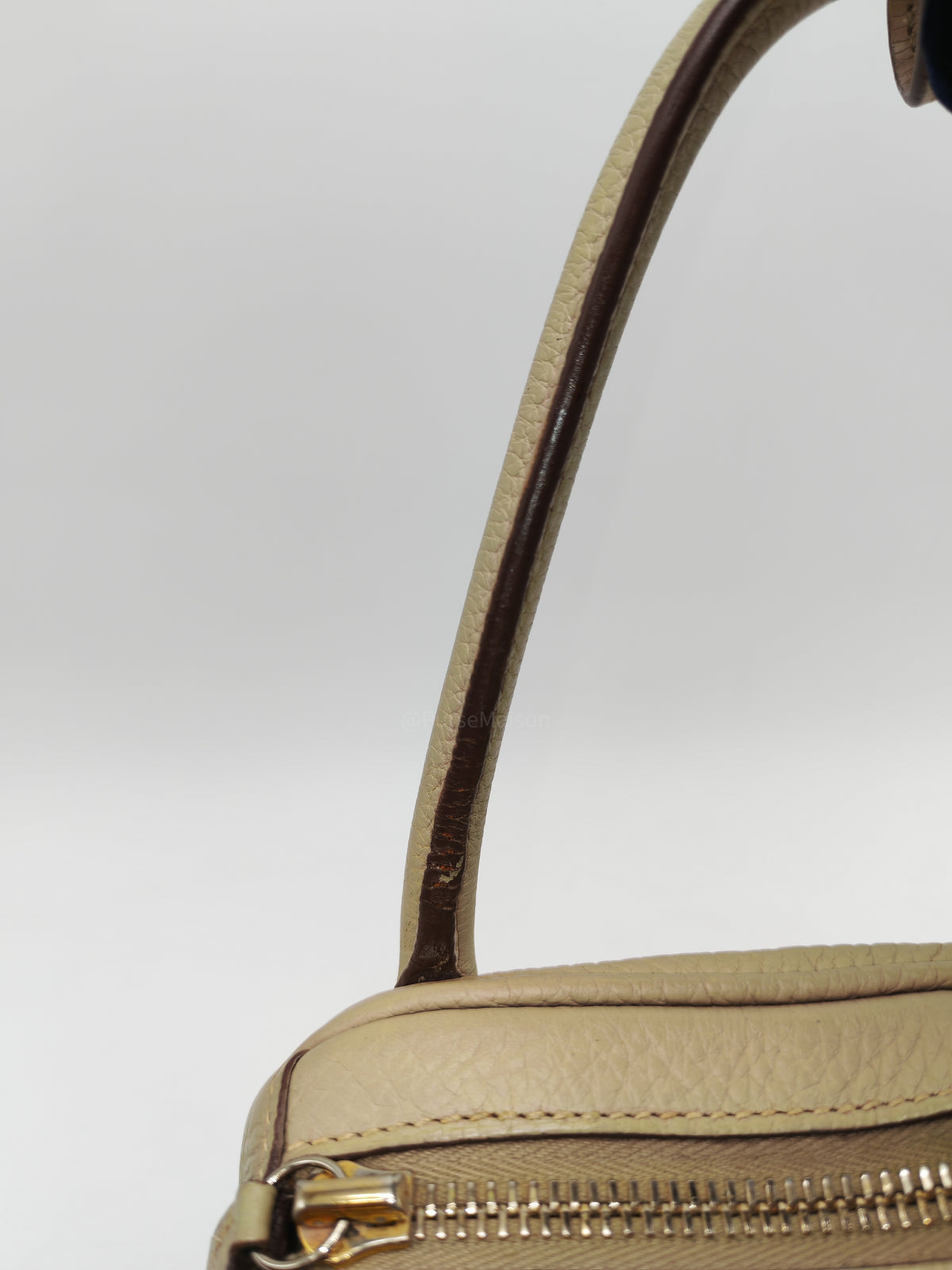 Hermes Lindy 30 in Trench Clemence Leather Gold Hardware Stamp Square Q (2013)