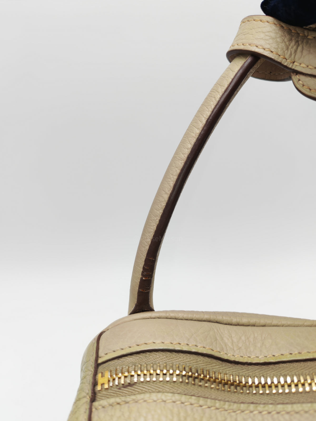 Hermes Lindy 30 in Trench Clemence Leather Gold Hardware Stamp Square Q (2013)