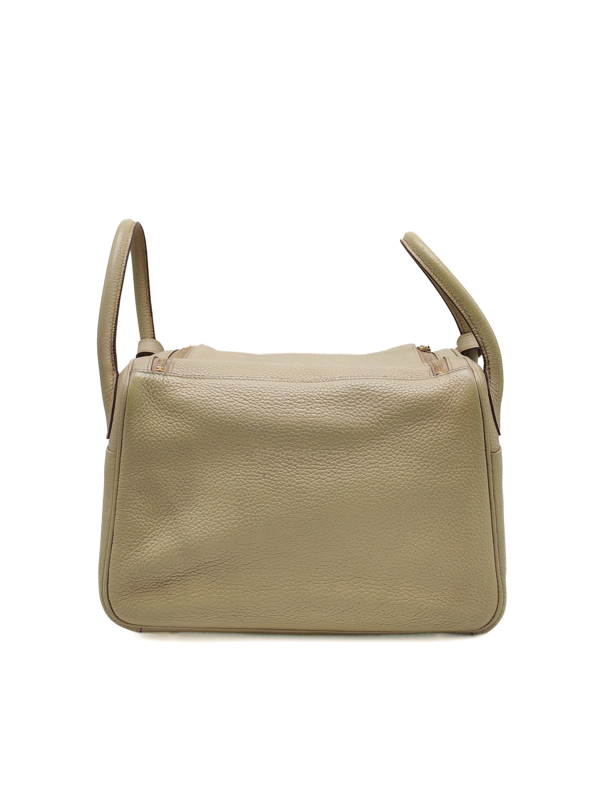 Hermes Lindy 30 in Trench Clemence Leather Gold Hardware Stamp Square Q (2013)