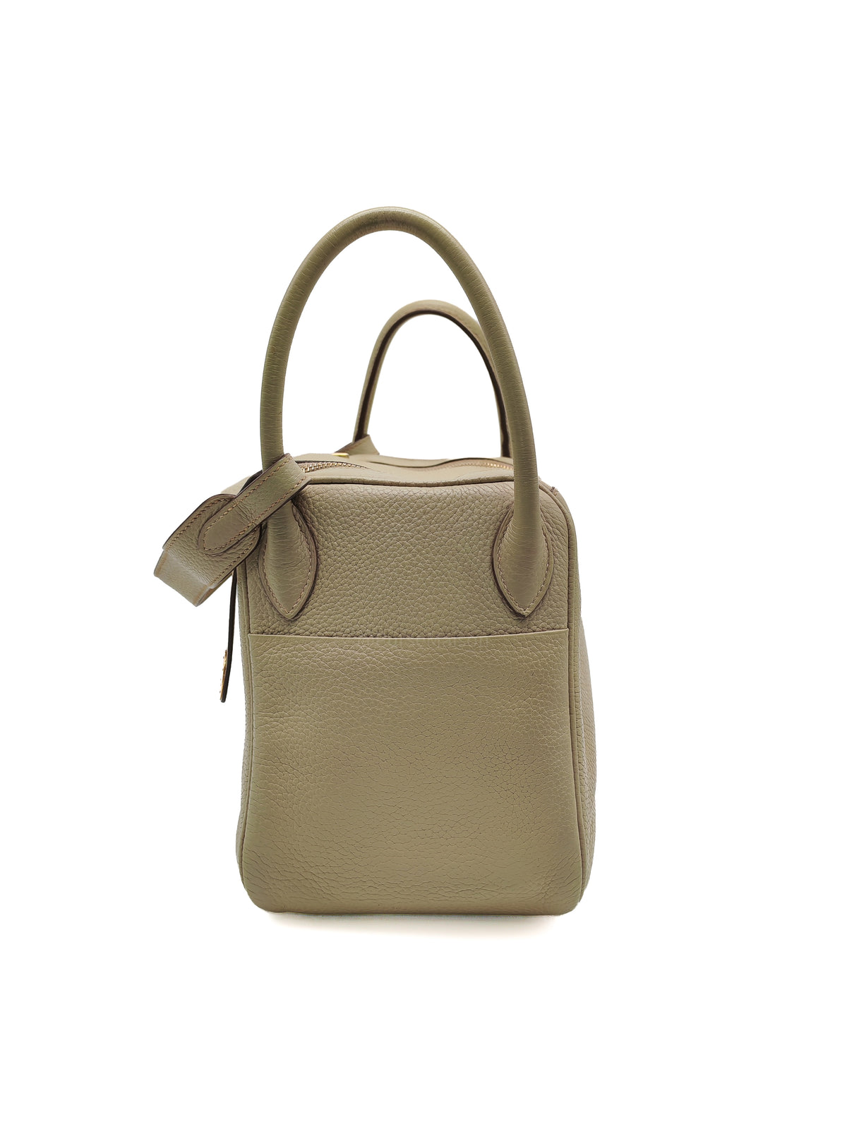 Hermes Lindy 30 in Trench Clemence Leather Gold Hardware Stamp Square Q (2013)