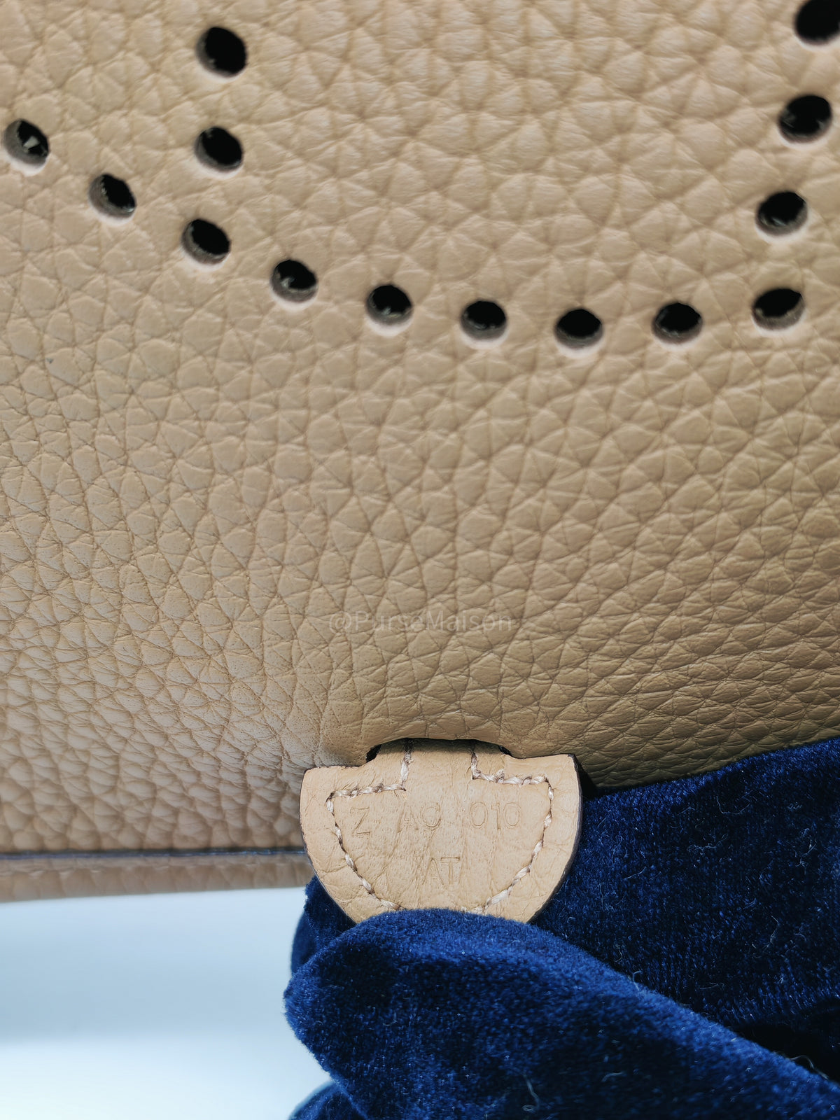 Hermes Mini Evelyne 16 in Biscuit Clemence Leather and Palladium Hardware Stamp Z (2021)