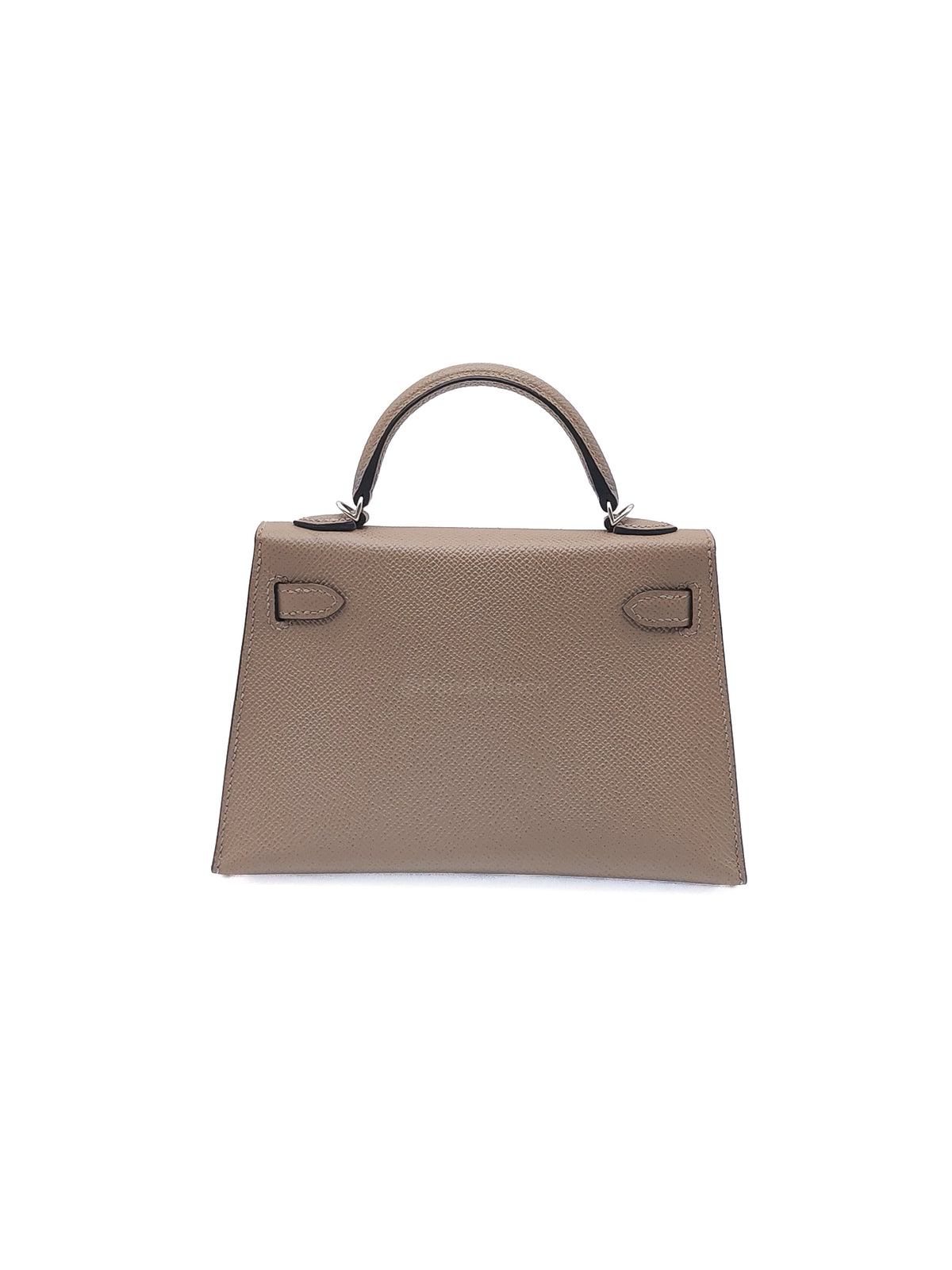 Hermes Mini Kelly in Gris Asphalte Epsom Leather Palladium Hardware Stamp C(2018)