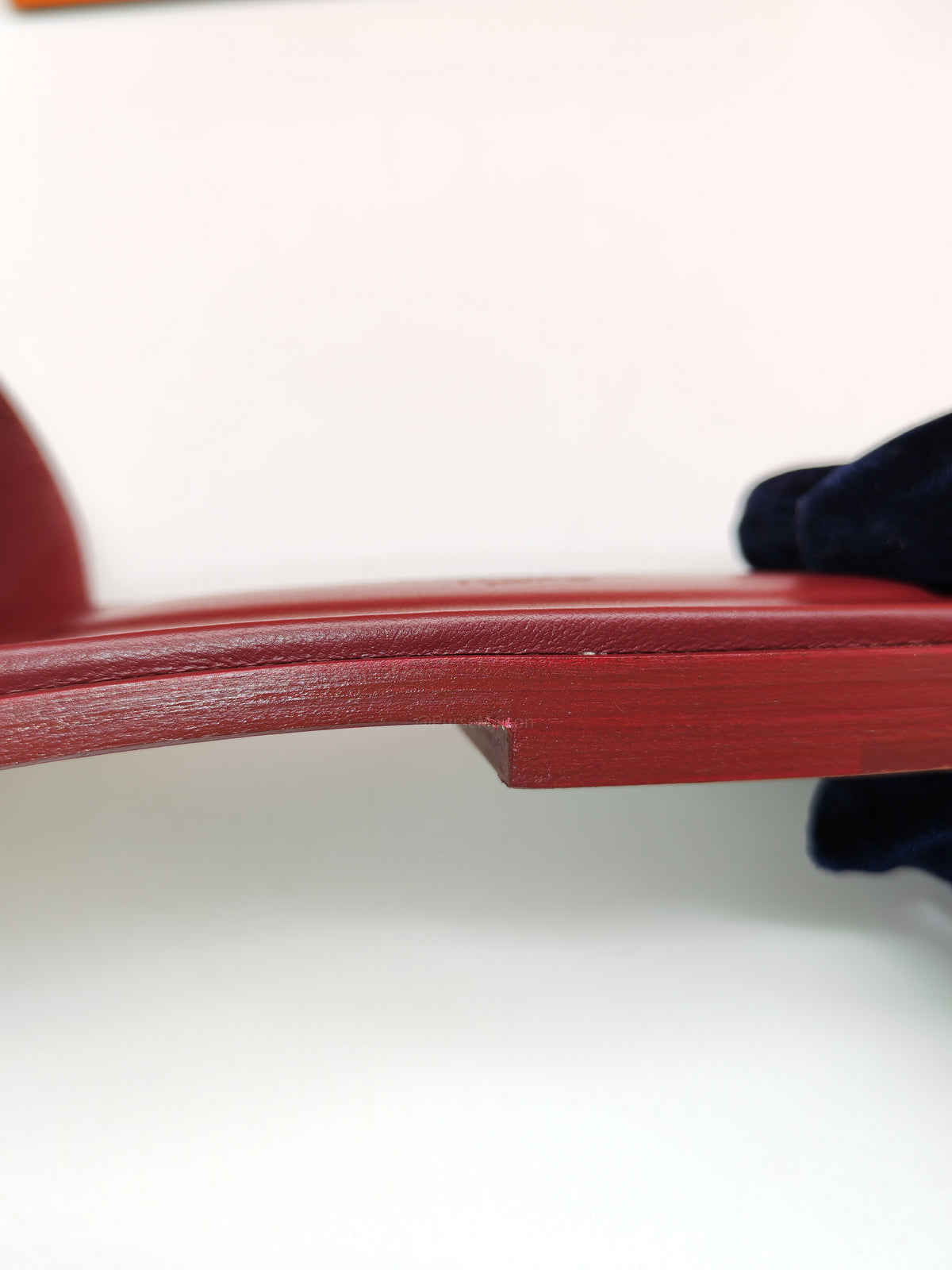 Hermes Oran Sandals in Rouge H Calfskin Leather Size 37 EU(23.5 cm)