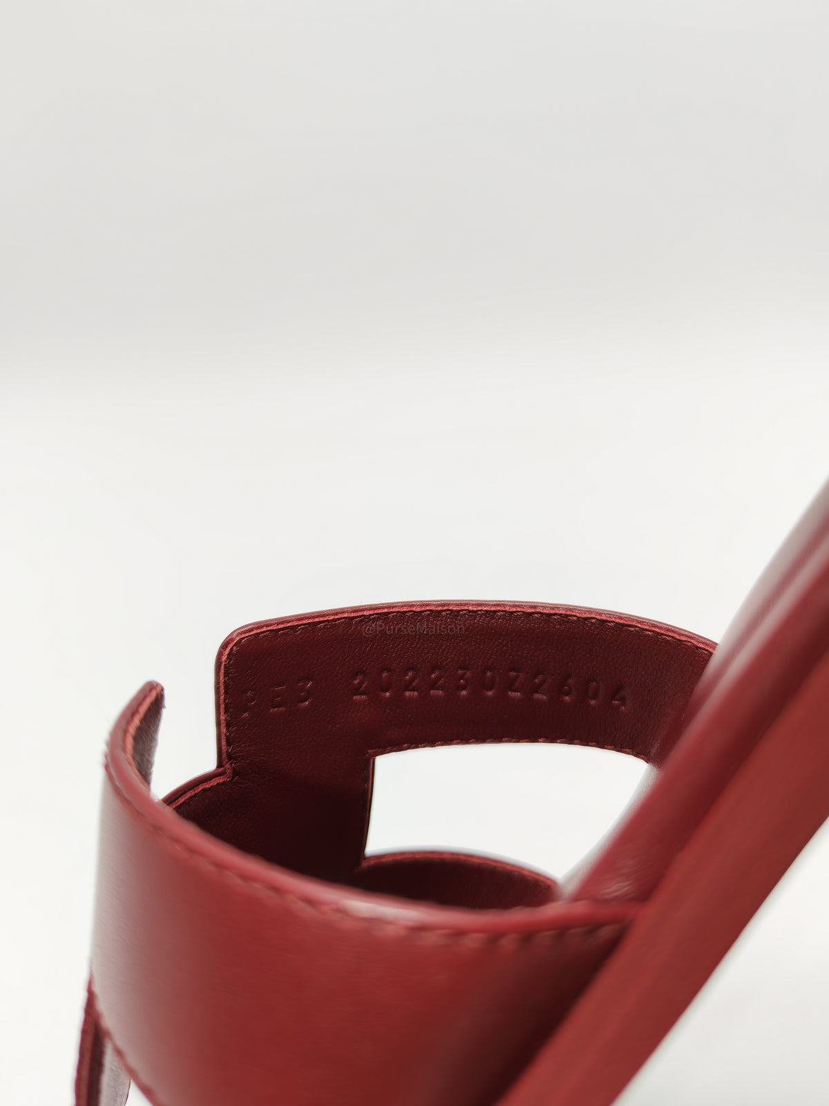 Hermes Oran Sandals in Rouge H Calfskin Leather Size 37 EU(23.5 cm)