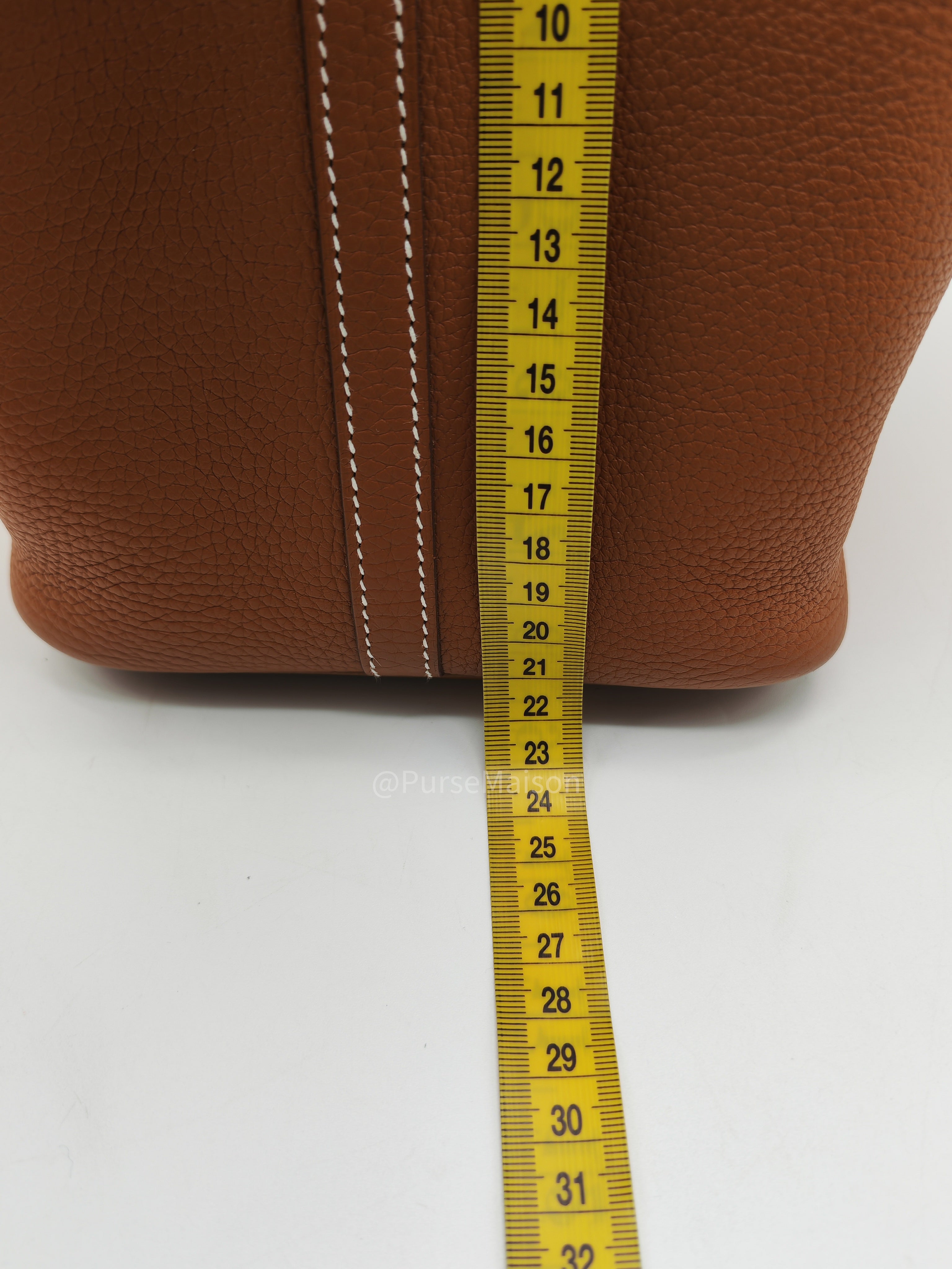 Hermes Picotin 22 in Gold Taurillion Maurice Leather Palladium Hardware Stamp U(2022)