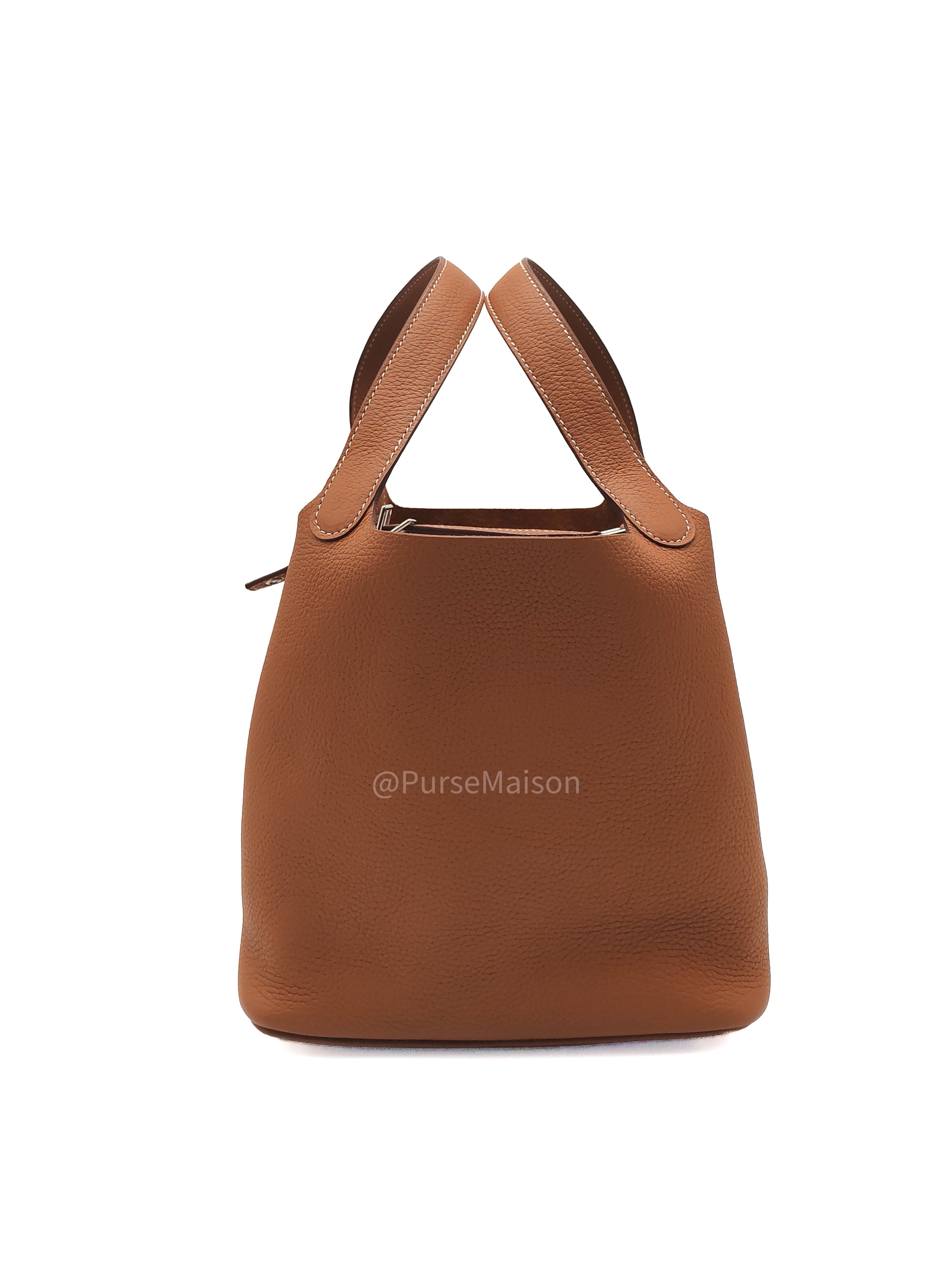 Hermes Picotin 22 in Gold Taurillion Maurice Leather Palladium Hardware Stamp U(2022)
