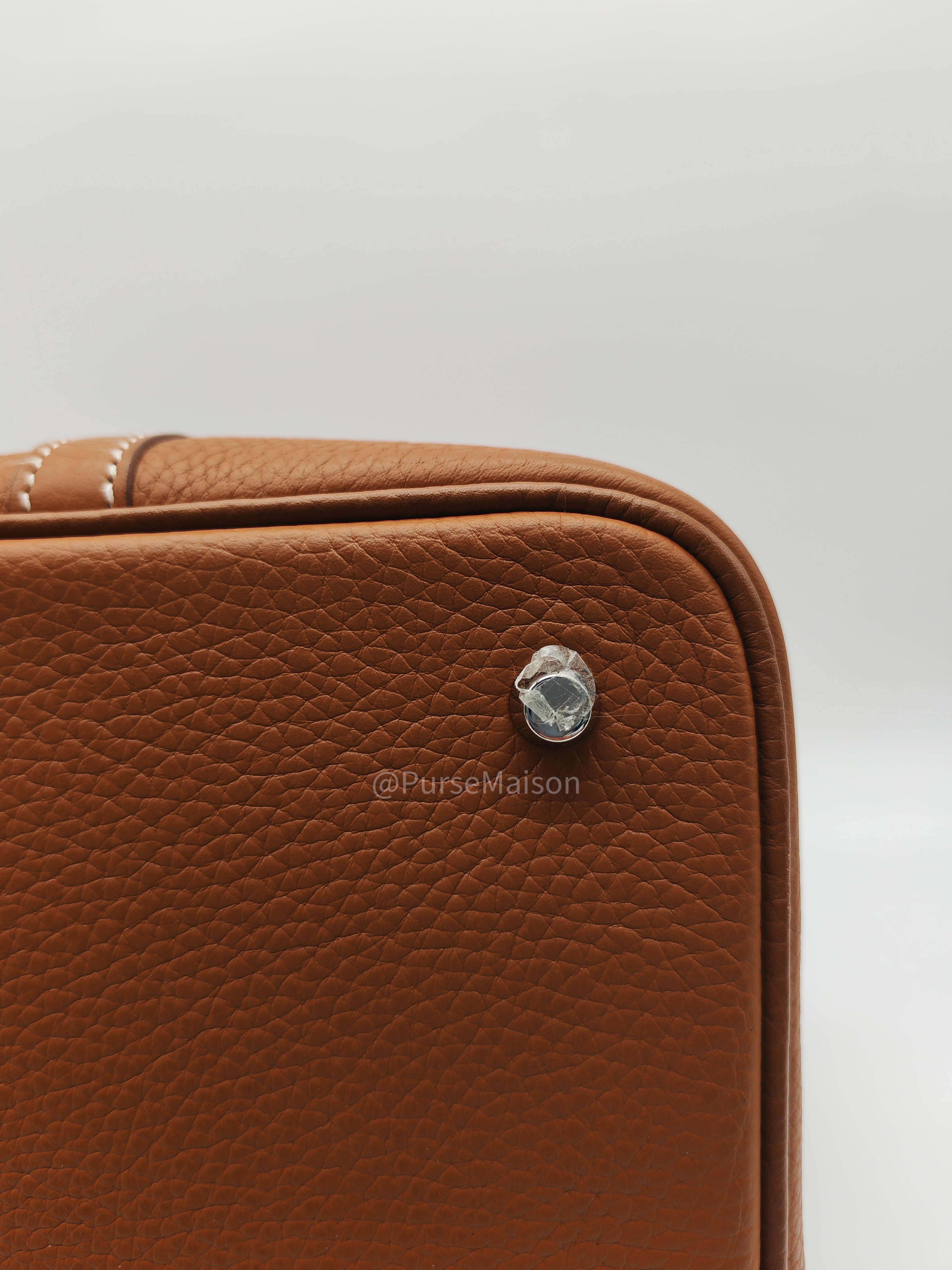 Hermes Picotin 22 in Gold Taurillion Maurice Leather Palladium Hardware Stamp U(2022)