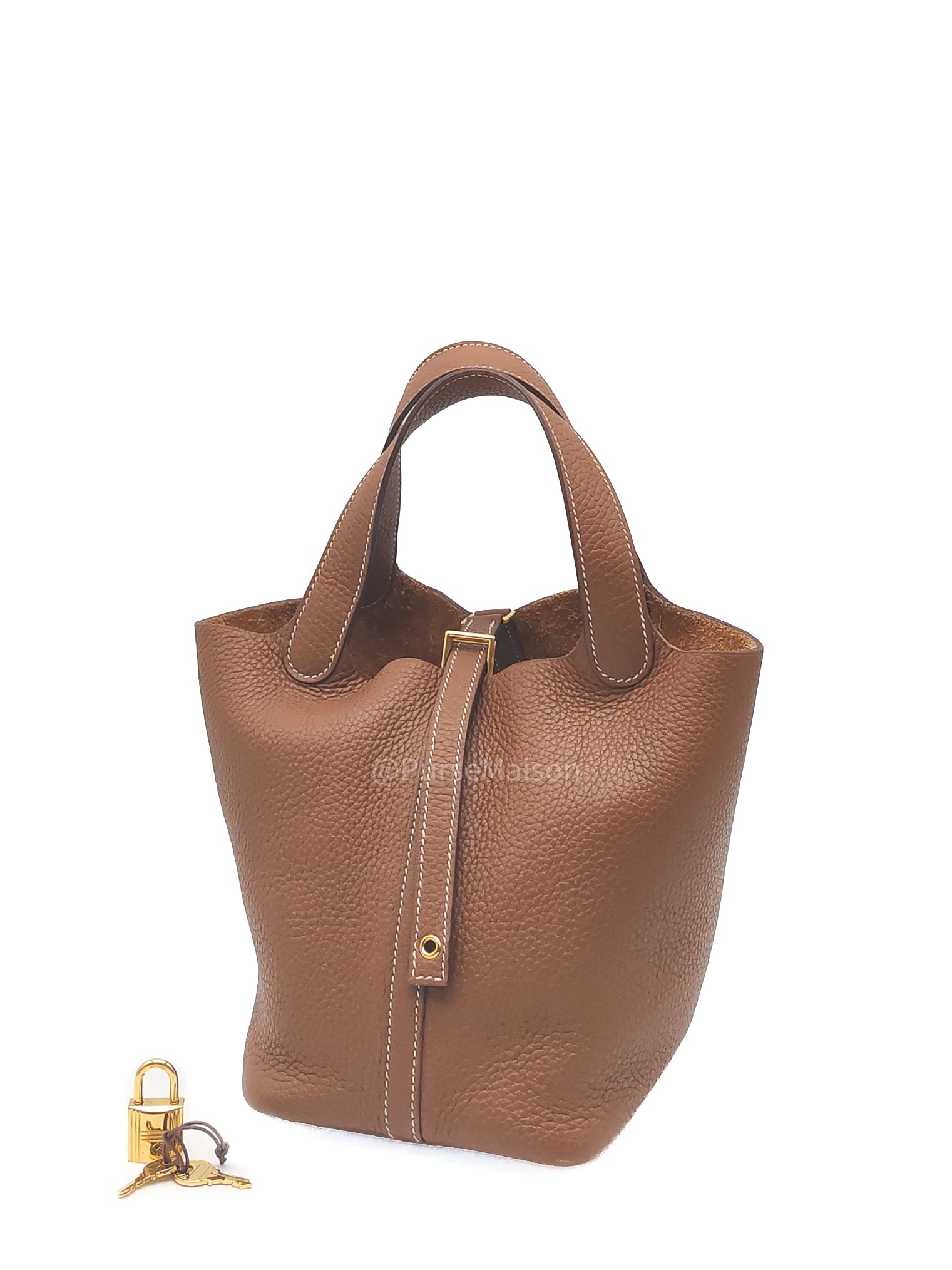Hermes Picotin Lock 18 in Gold Clemence Leather and Gold Hardware Stamp Z(2021)