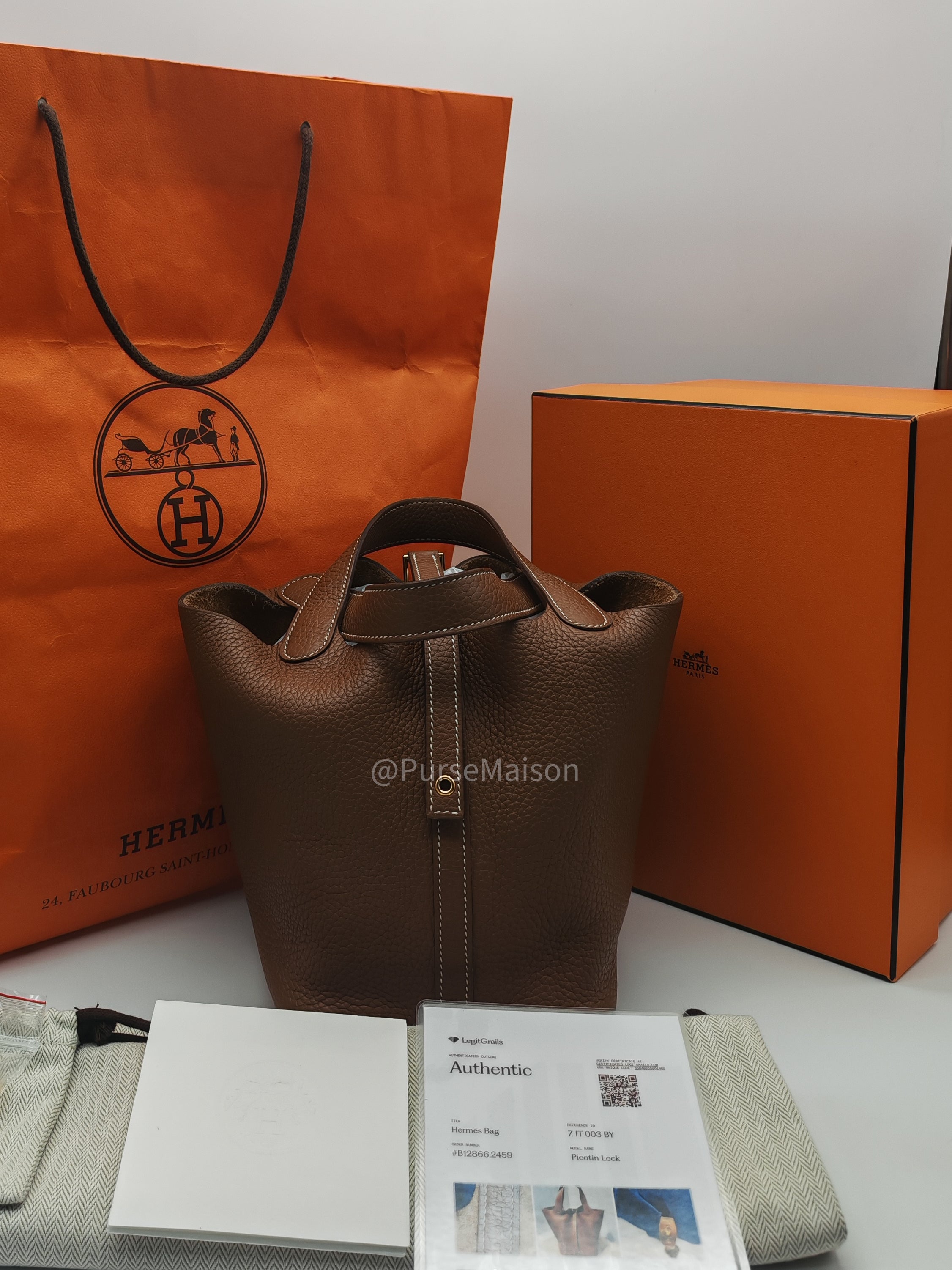 Hermes Picotin Lock 18 in Gold Clemence Leather and Gold Hardware Stamp Z(2021)