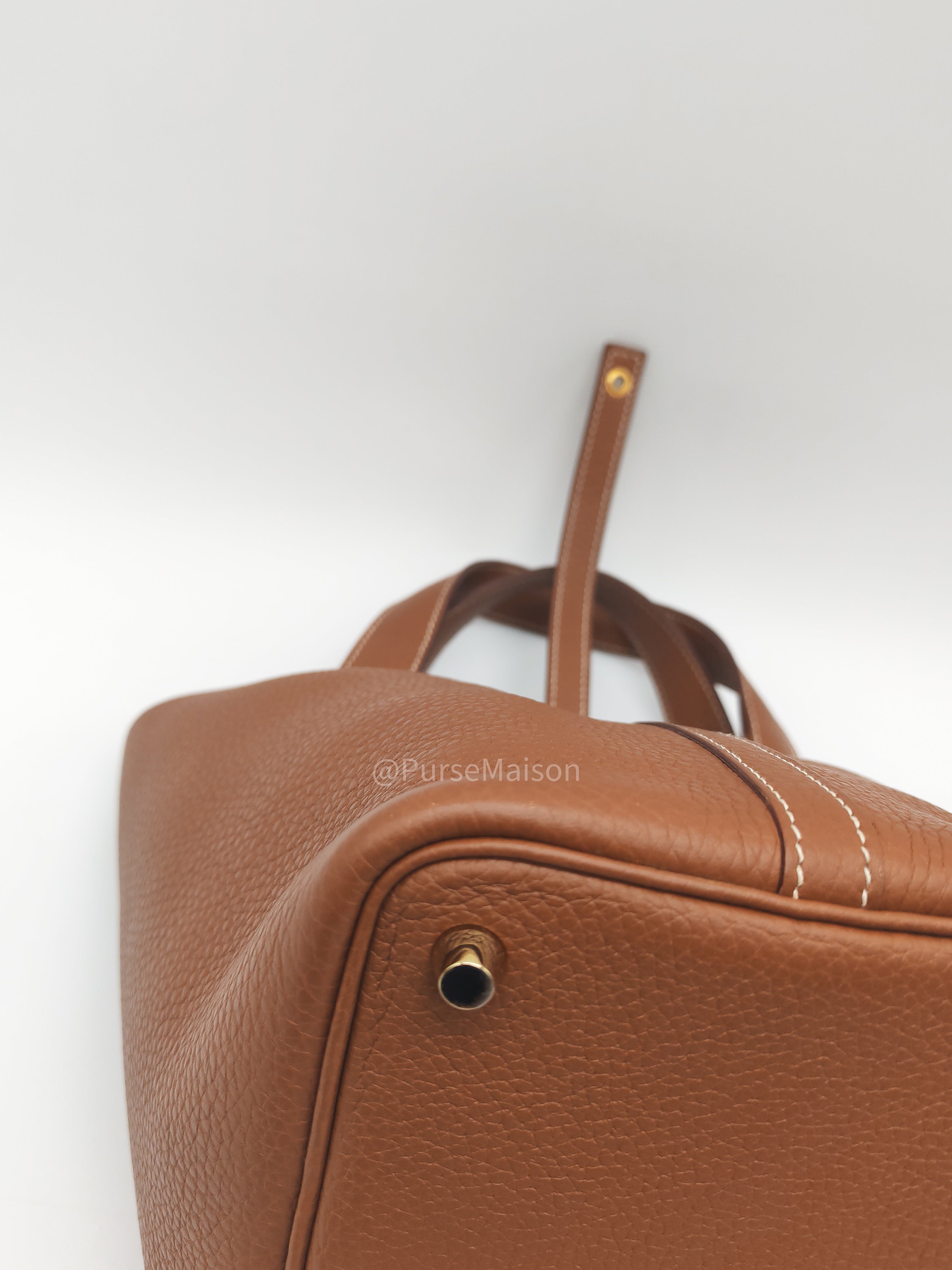 Hermes Picotin Lock 18 in Gold Clemence Leather and Gold Hardware Stamp Z(2021)