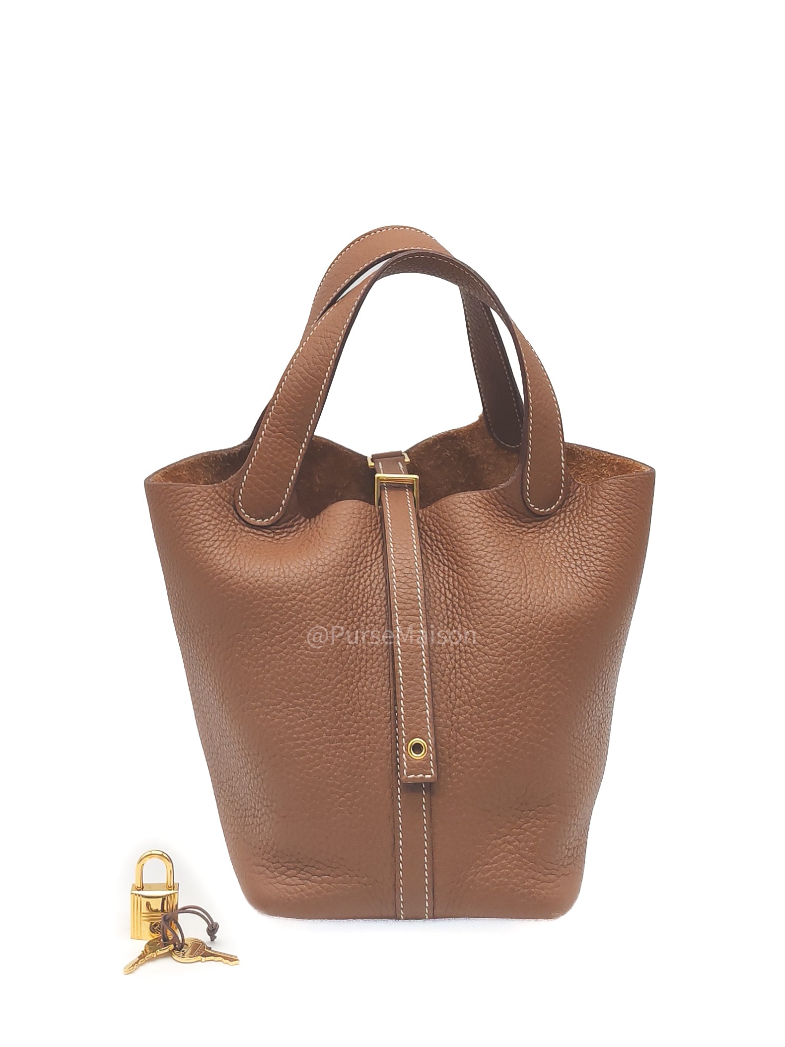 Hermes Picotin Lock 18 in Gold Clemence Leather and Gold Hardware Stamp Z(2021)
