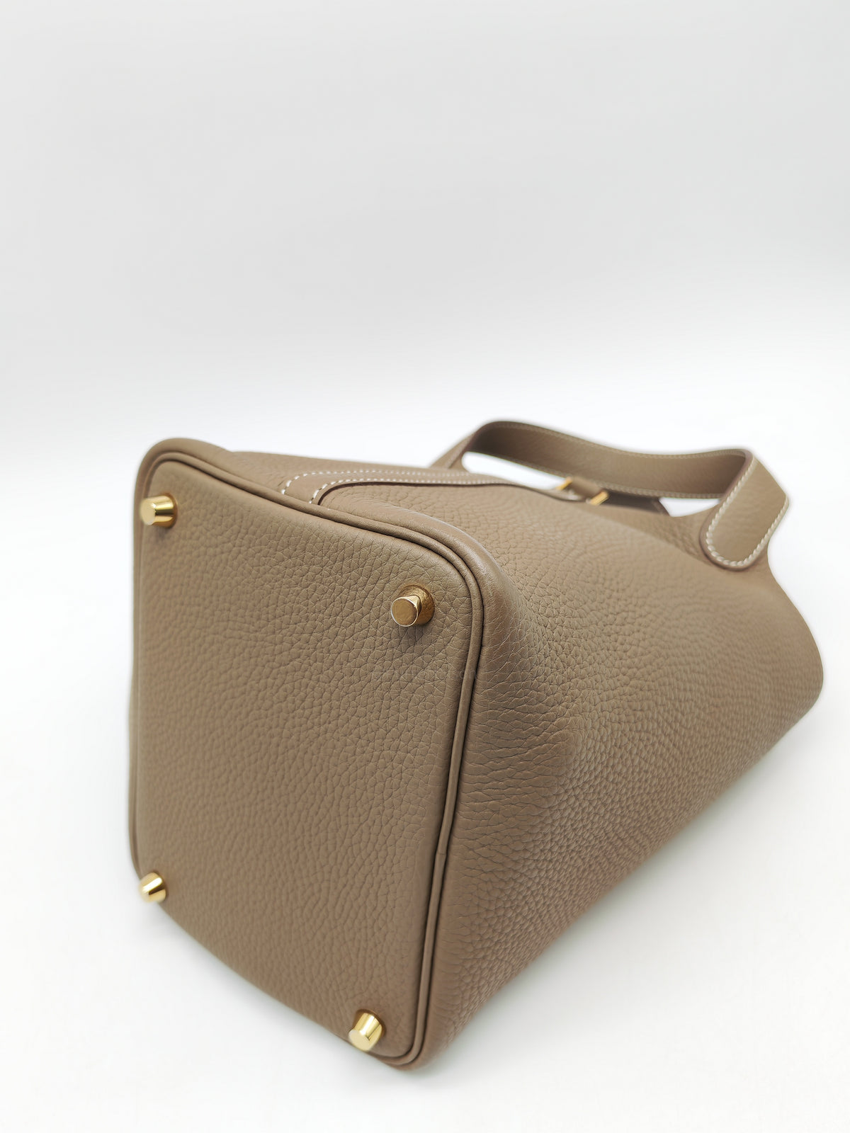 Hermes Picotin Lock 18 in Etoupe Taurillon Clemence Leather Gold Hardware Stamp U (2022)