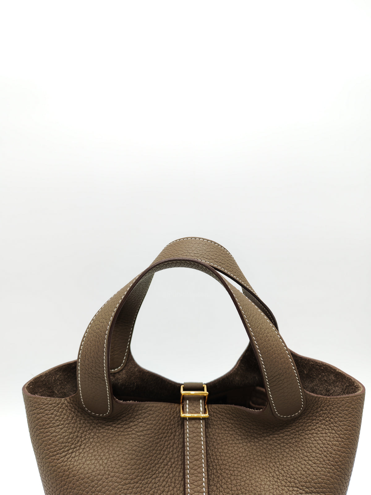 Hermes Picotin Lock 18 in Etoupe Taurillon Clemence Leather Gold Hardware Stamp U (2022)