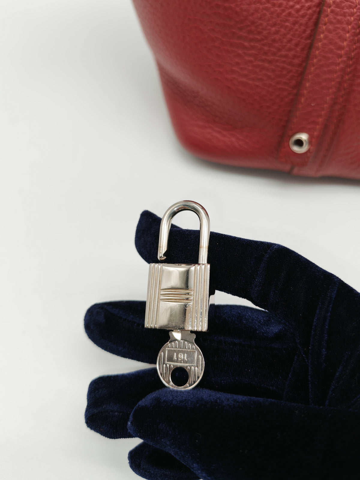 Hermes Picotin Lock 18 in Rouge H Taurillon Clemence Leather and Palladium Hardware Stamp Square O (2011)