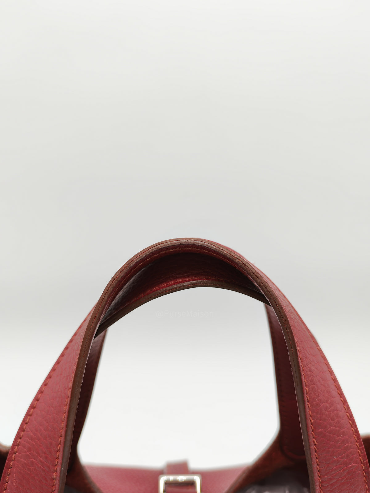 Hermes Picotin Lock 18 in Rouge H Taurillon Clemence Leather and Palladium Hardware Stamp Square O (2011)