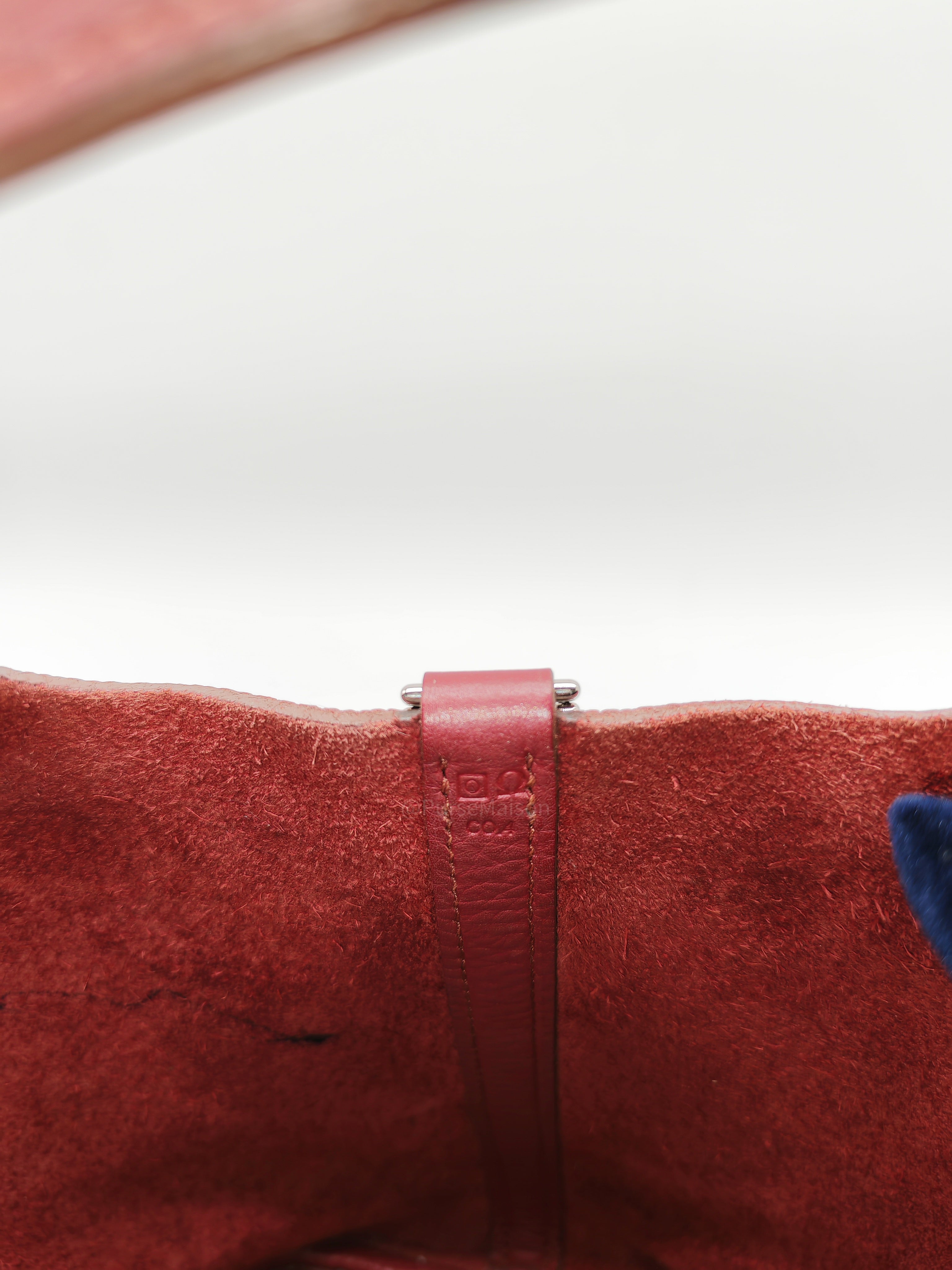 Hermes Picotin Lock 18 in Rouge H Taurillon Clemence Leather and Palladium Hardware Stamp Square O (2011)