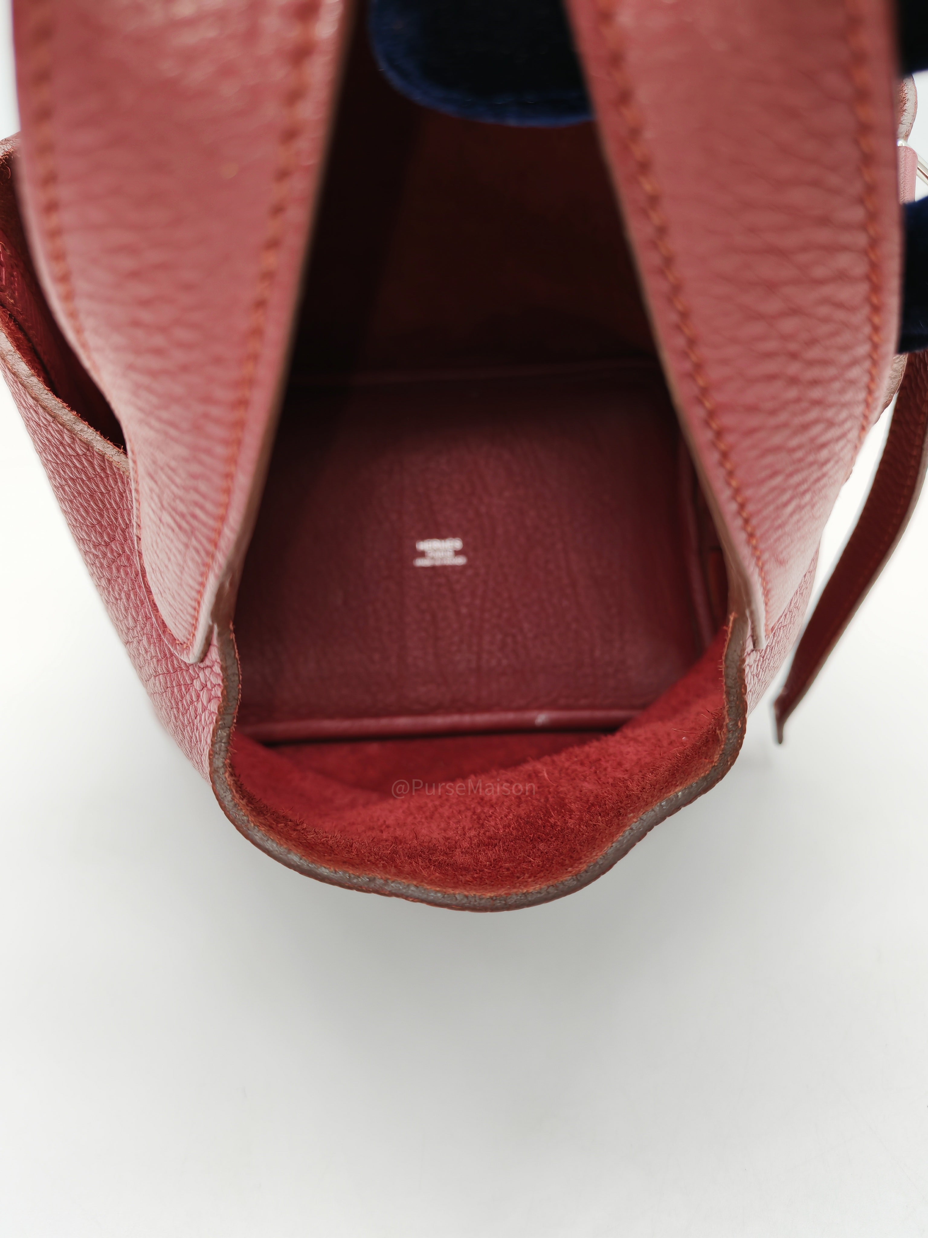 Hermes Picotin Lock 18 in Rouge H Taurillon Clemence Leather and Palladium Hardware Stamp Square O (2011)