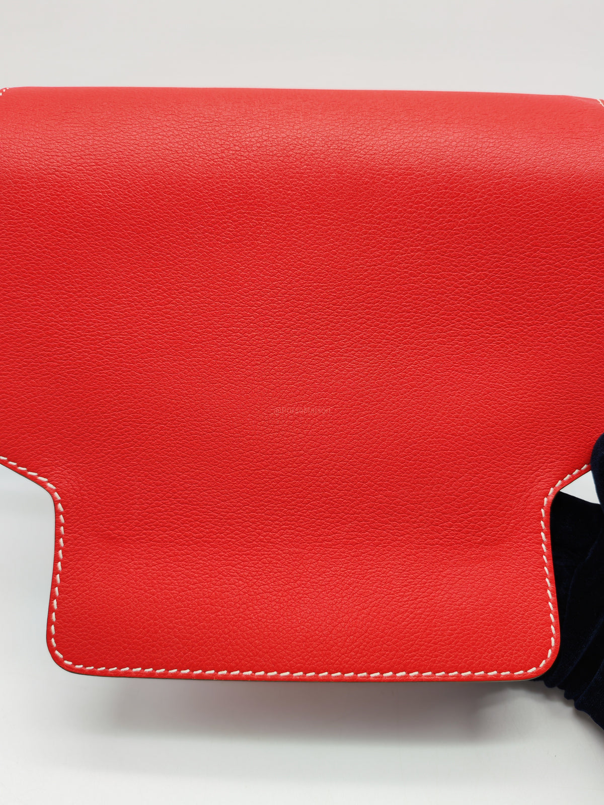 Hermes Roulis 23 in Geranium Evercolor Leather and Gold Hardware Stamp D (2019)