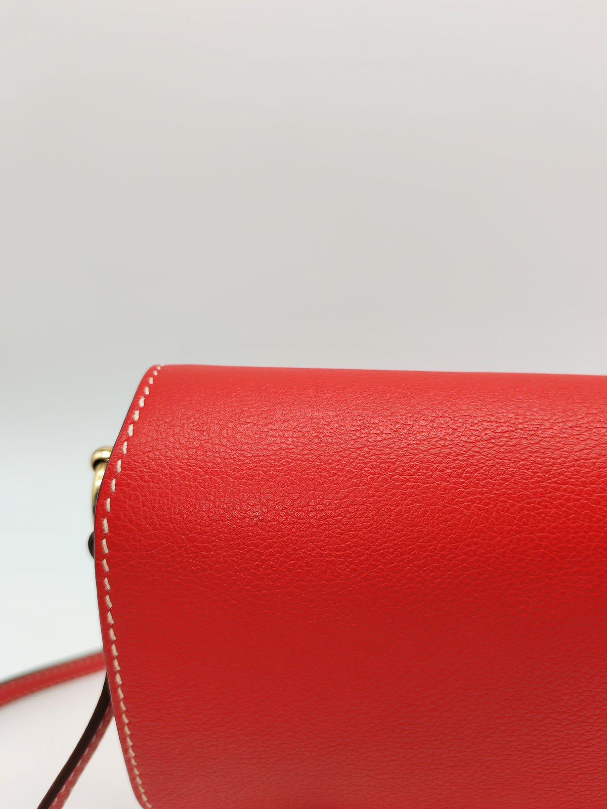 Hermes Roulis 23 in Geranium Evercolor Leather and Gold Hardware Stamp D (2019)