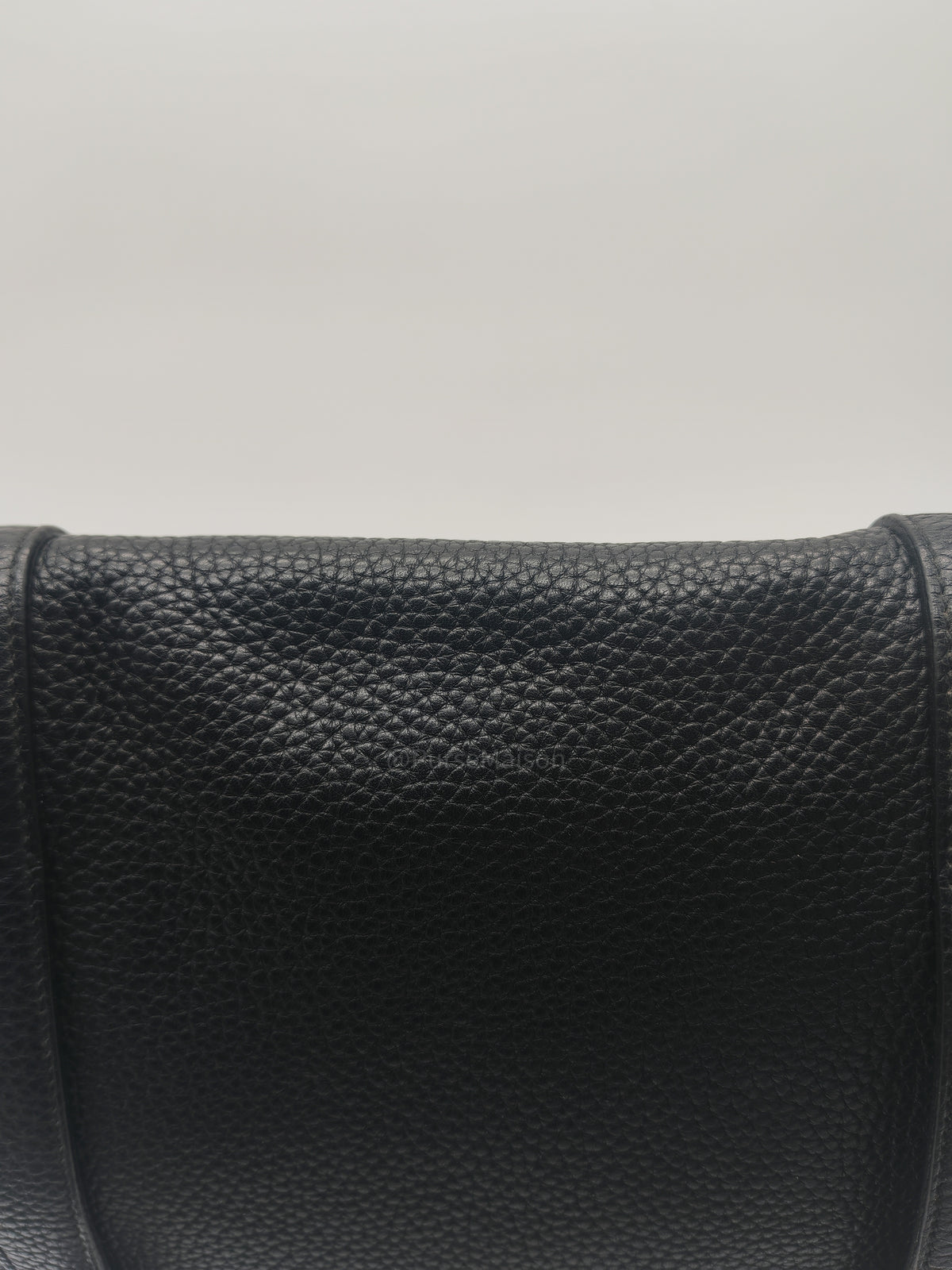 Hermes Steve Messenger Bag in Noir Taurillon Clemence Leather and Palladium Hardware Stamp Square Q (2013) | Purse Maison Luxury Bags Shop