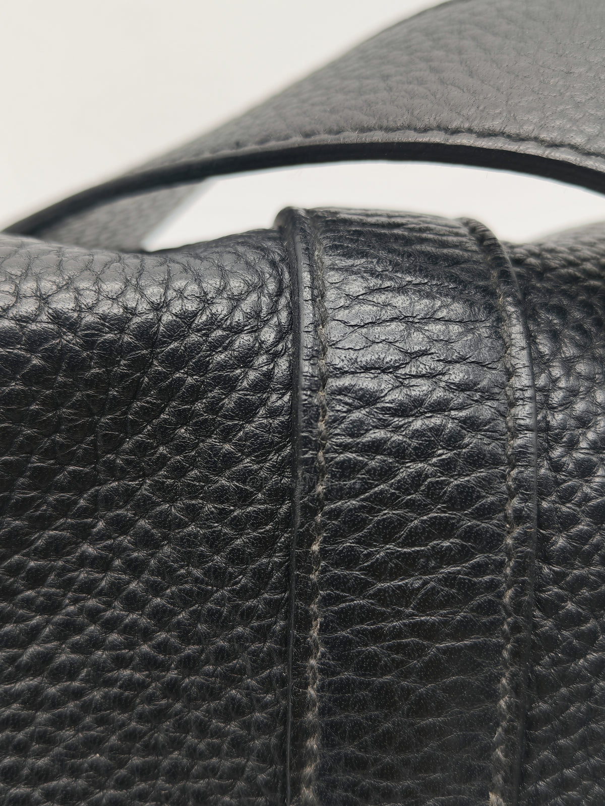 Hermes Steve Messenger Bag in Noir Taurillon Clemence Leather and Palladium Hardware Stamp Square Q (2013) | Purse Maison Luxury Bags Shop