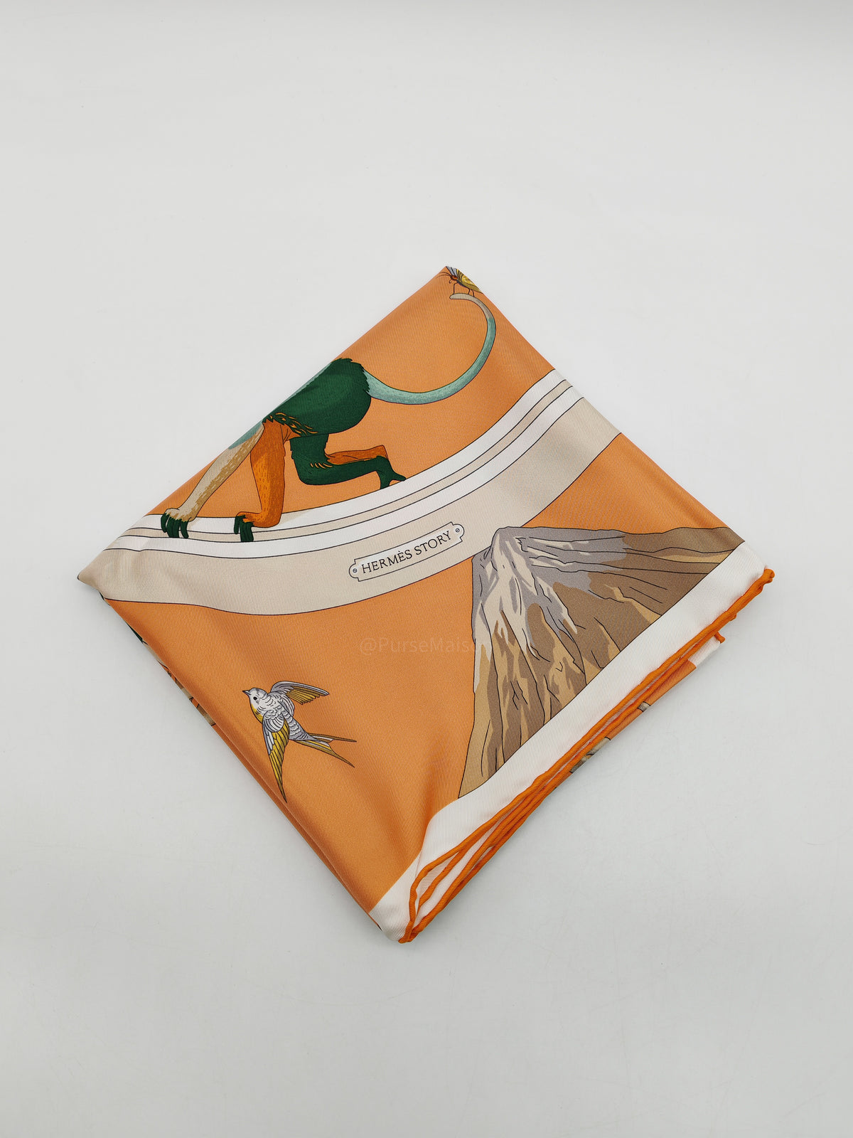 Hermes Silk Scarf in Hermes Story Multicolour 90 cm