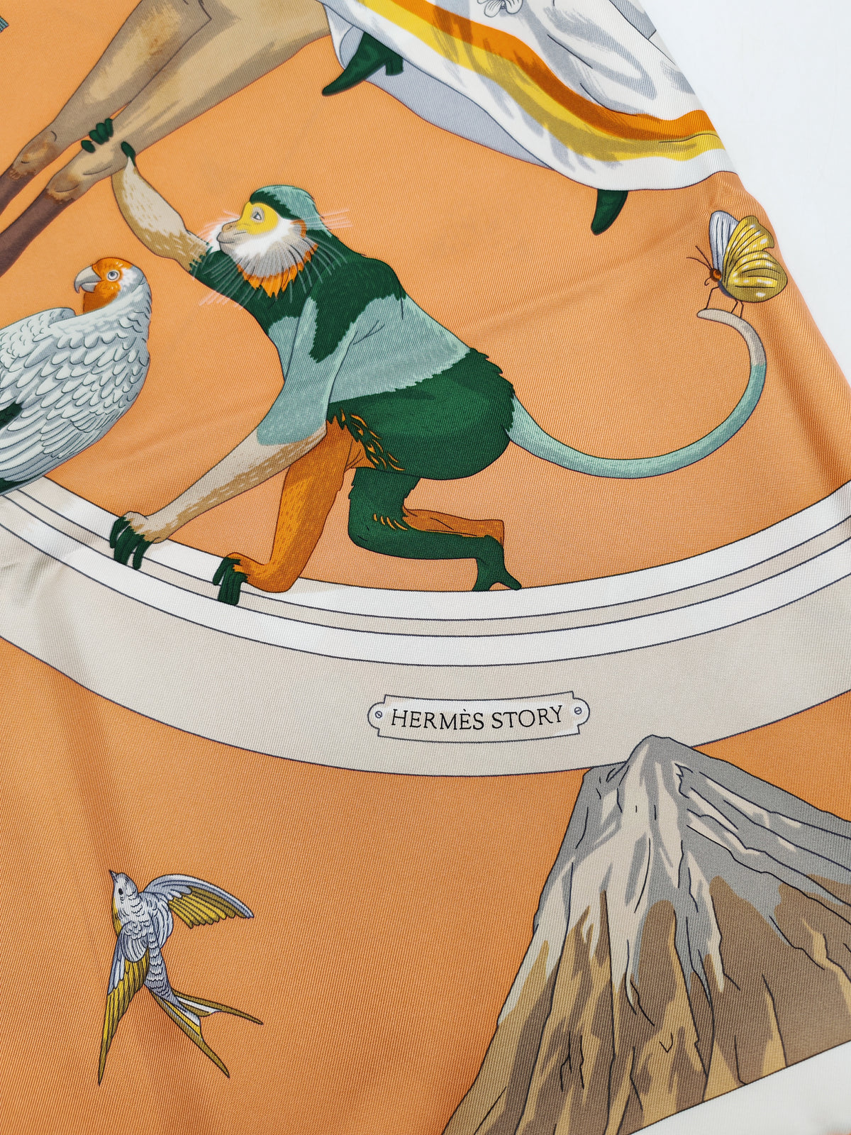 Hermes Silk Scarf in Hermes Story Multicolour 90 cm