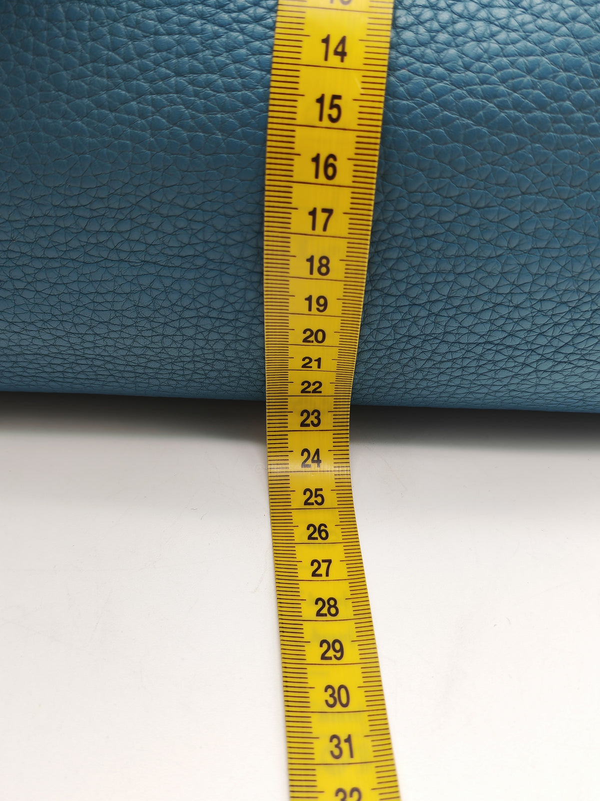 Hermes Victoria ll 35 Bag in Blue Jean Clemence Leather and Palladium Hardware Stamp Square K (2007)