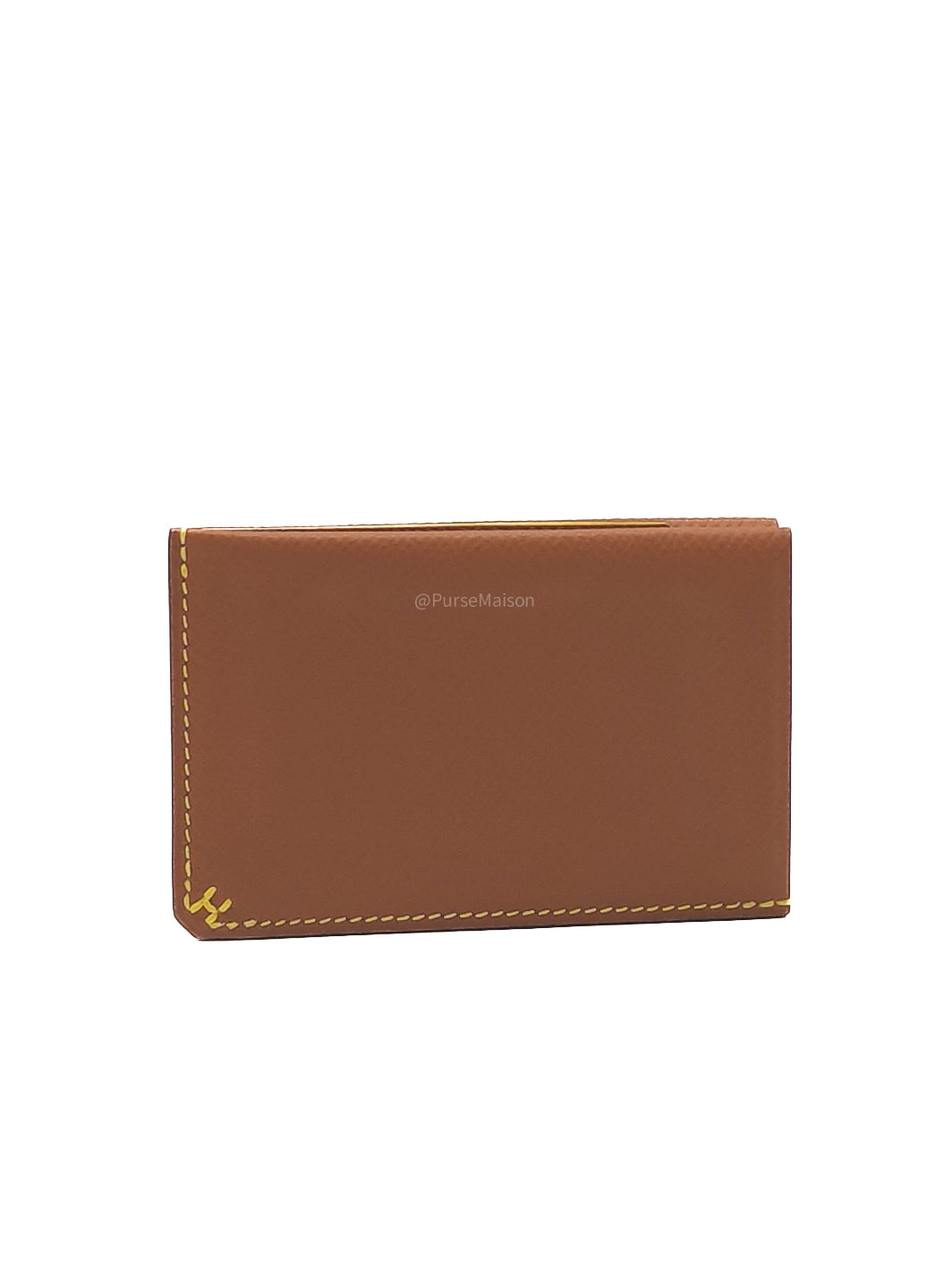 Hermes H Sellier Card Holder in Gold Epsom Leather Stamp W (2024)