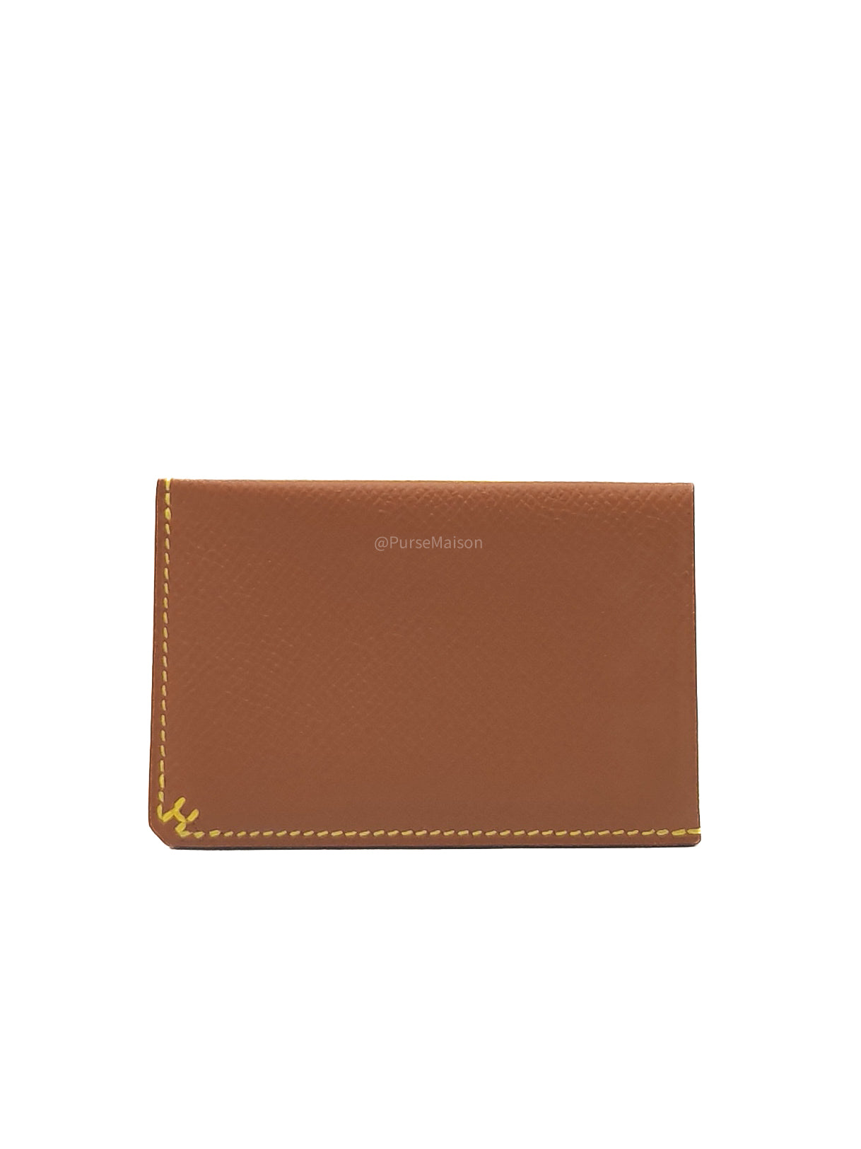 Hermes H Sellier Card Holder in Gold Epsom Leather Stamp W (2024)