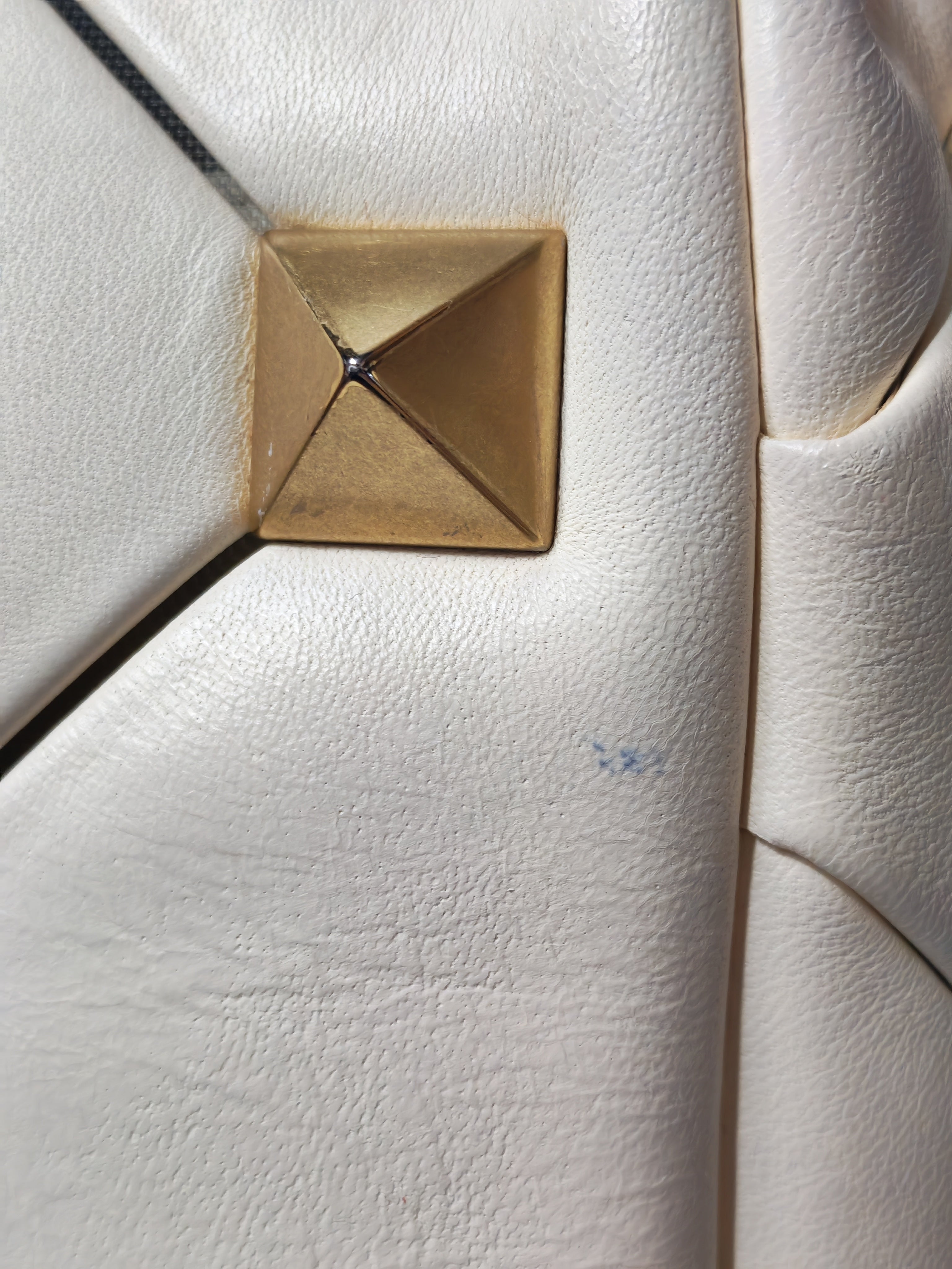 Roman Stud Top Handle Off White Nappa Leather Crossbody Bag