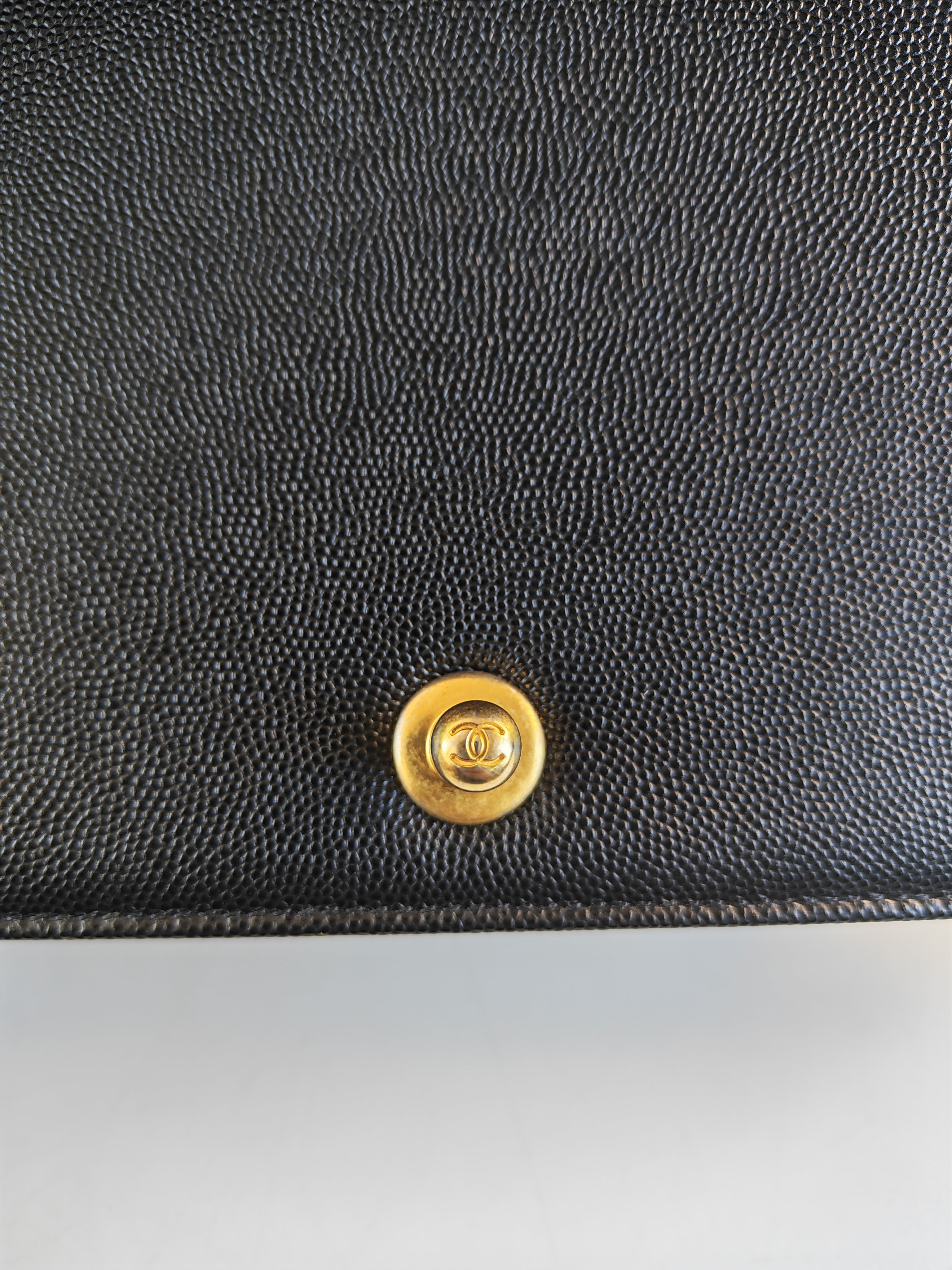 Boy Old Medium in Black Caviar Leather and Aged Gold Hardware Series 28