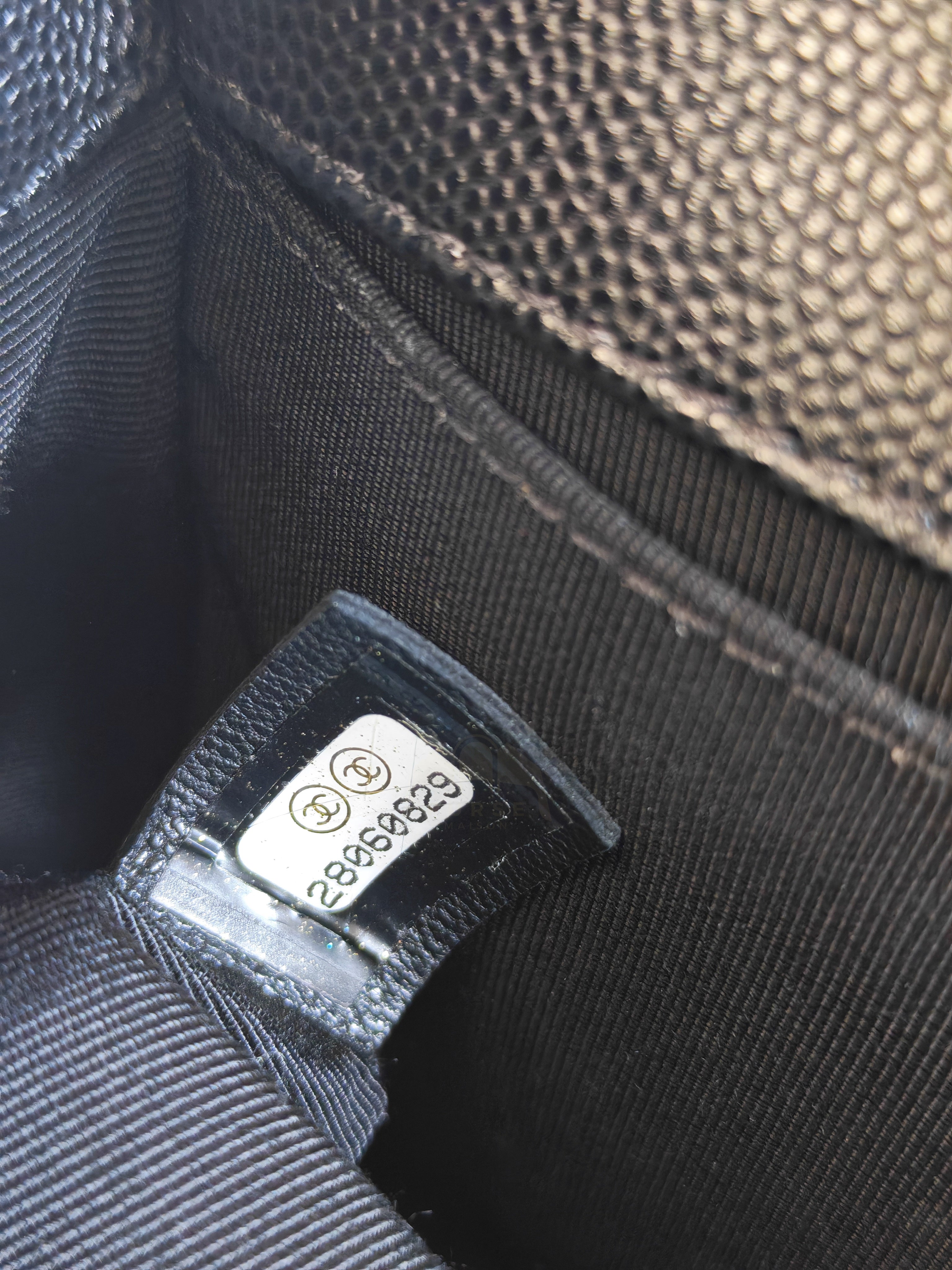 Boy Old Medium in Black Caviar Leather and Aged Gold Hardware Series 28