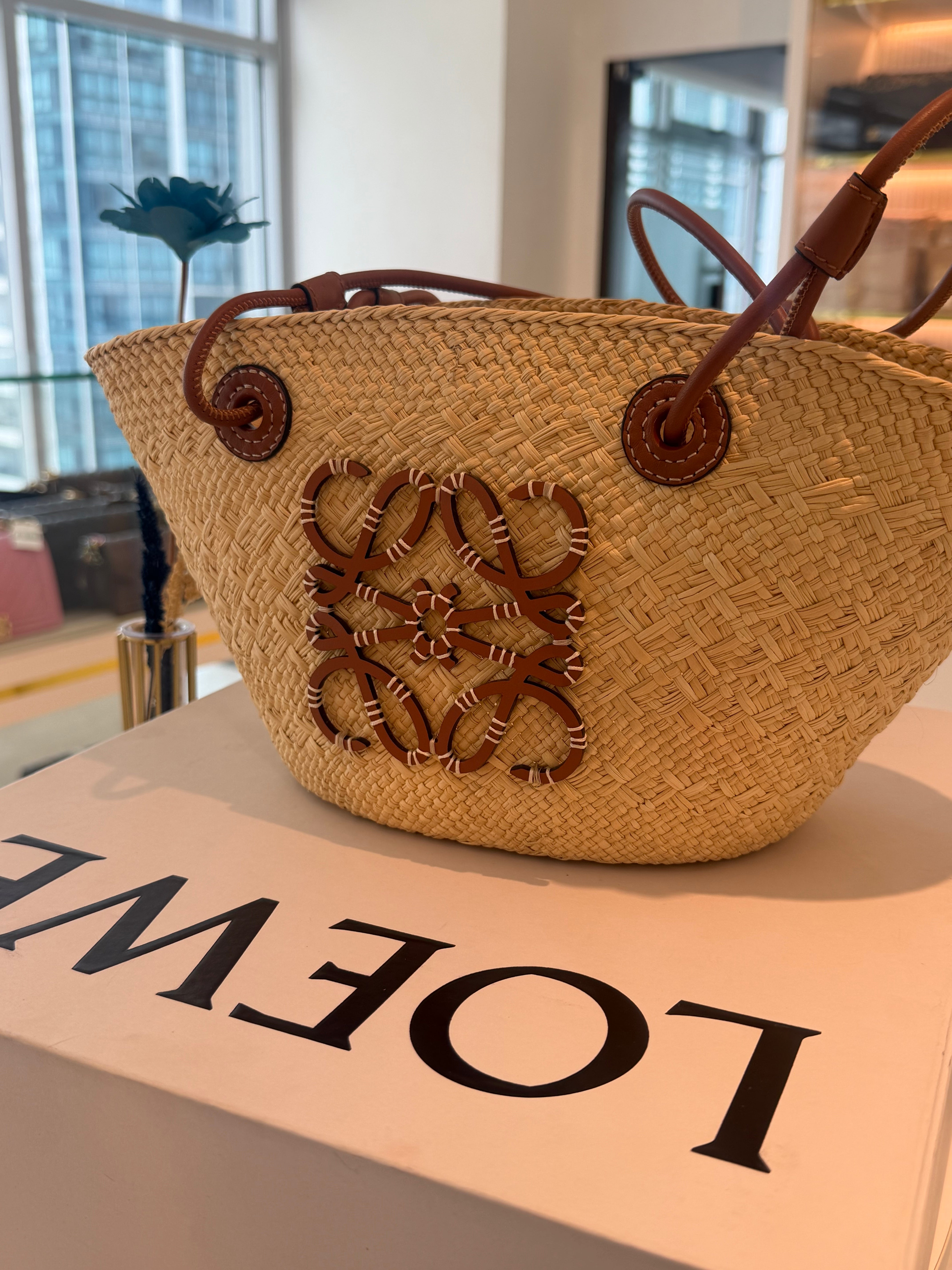 Loewe Anagram Basket Raffia Summer Bag