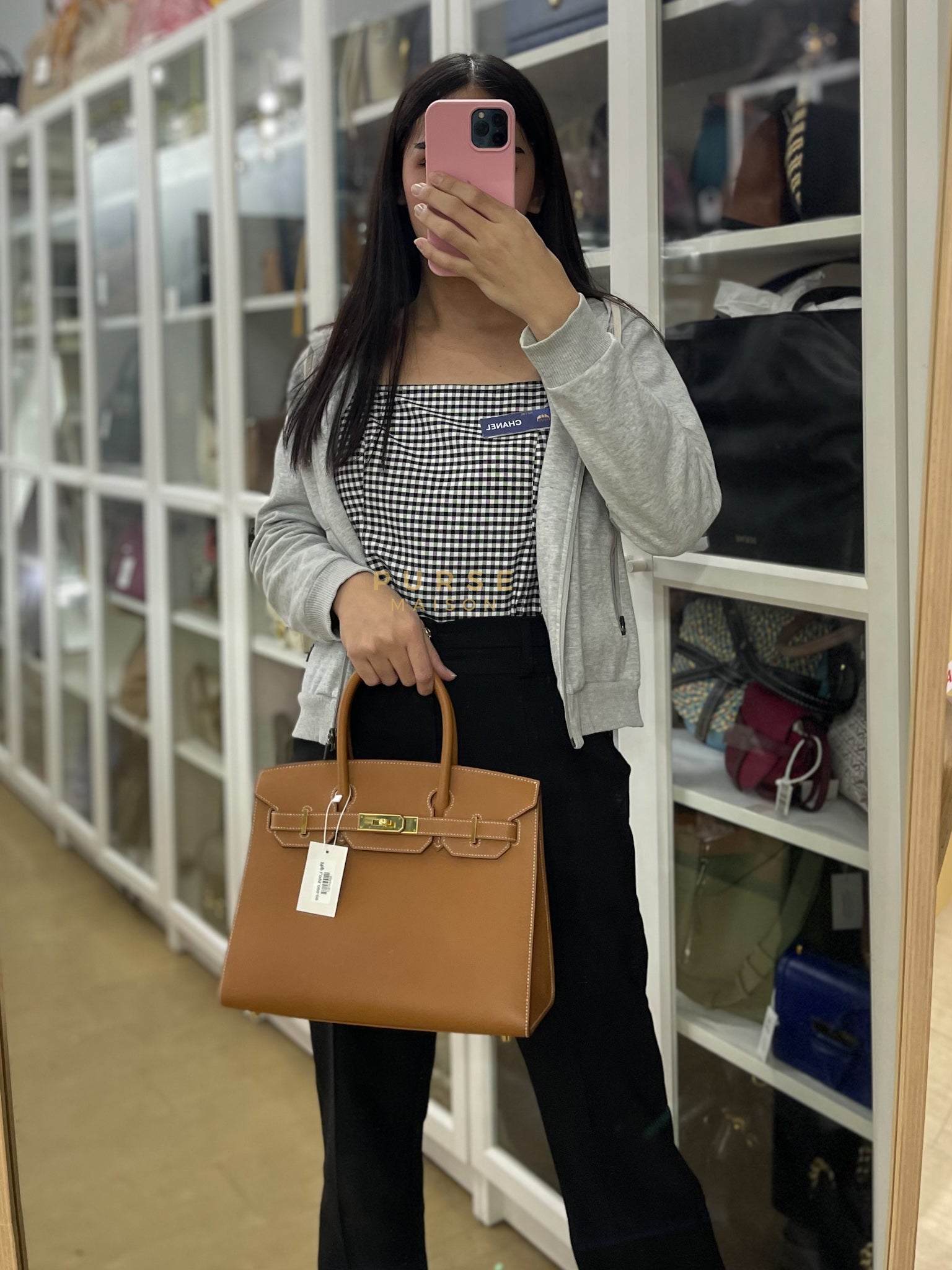 Birkin 30 Sellier Gold in Epsom Leather and Gold Hardware Stamp U (2022) | Purse Maison Luxury Bags Shop